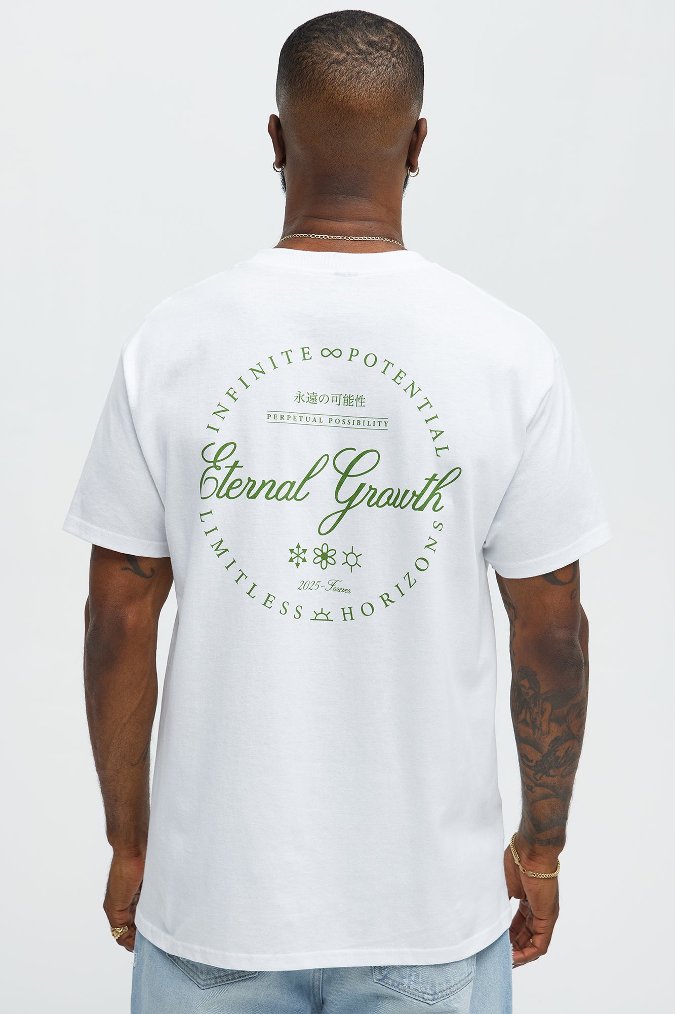 Eternal Growth Short Sleeve Tee - White - Image 4