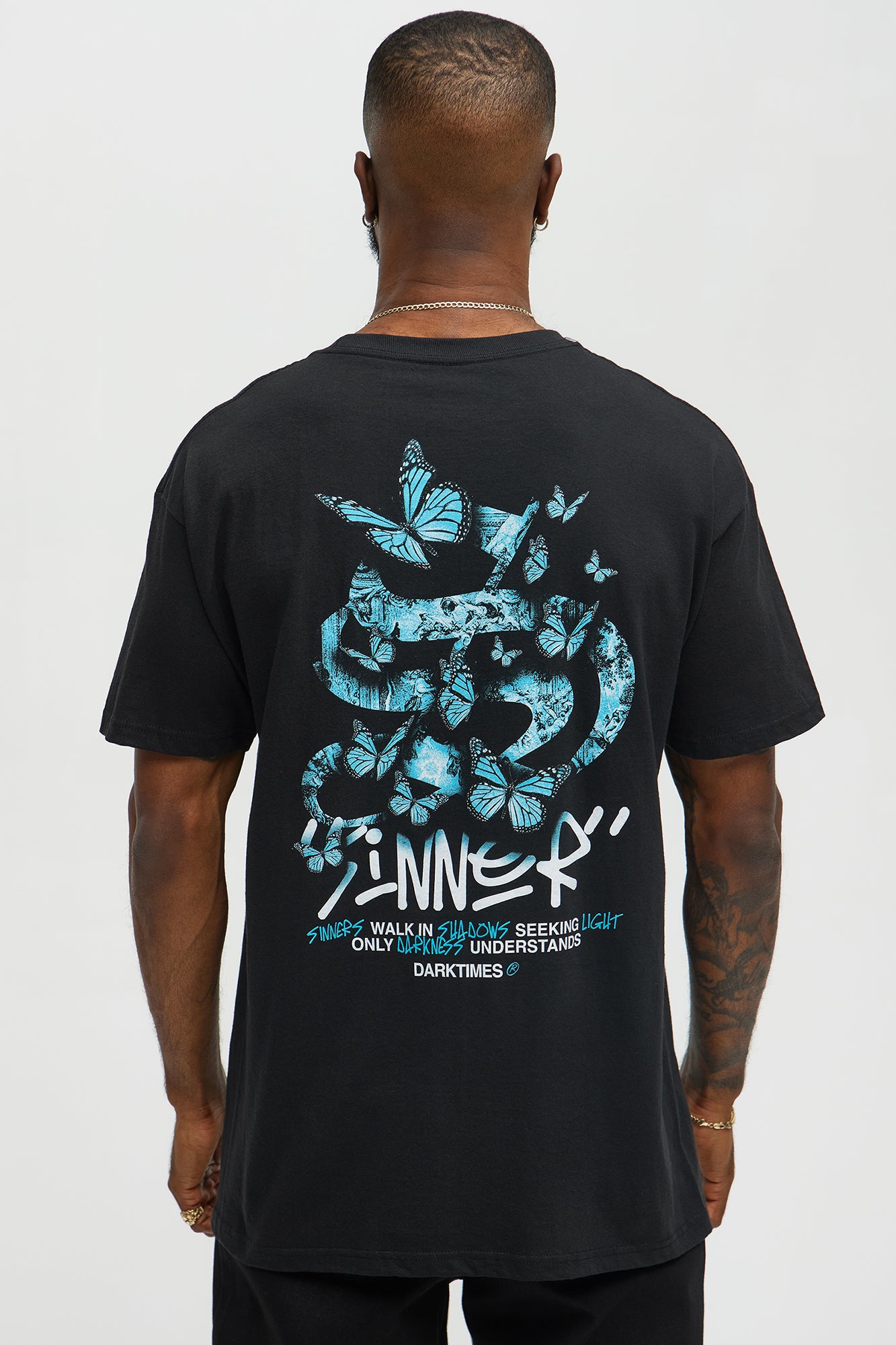 Sinners Walk In Darkness Short Sleeve Tee - Black - Image 4
