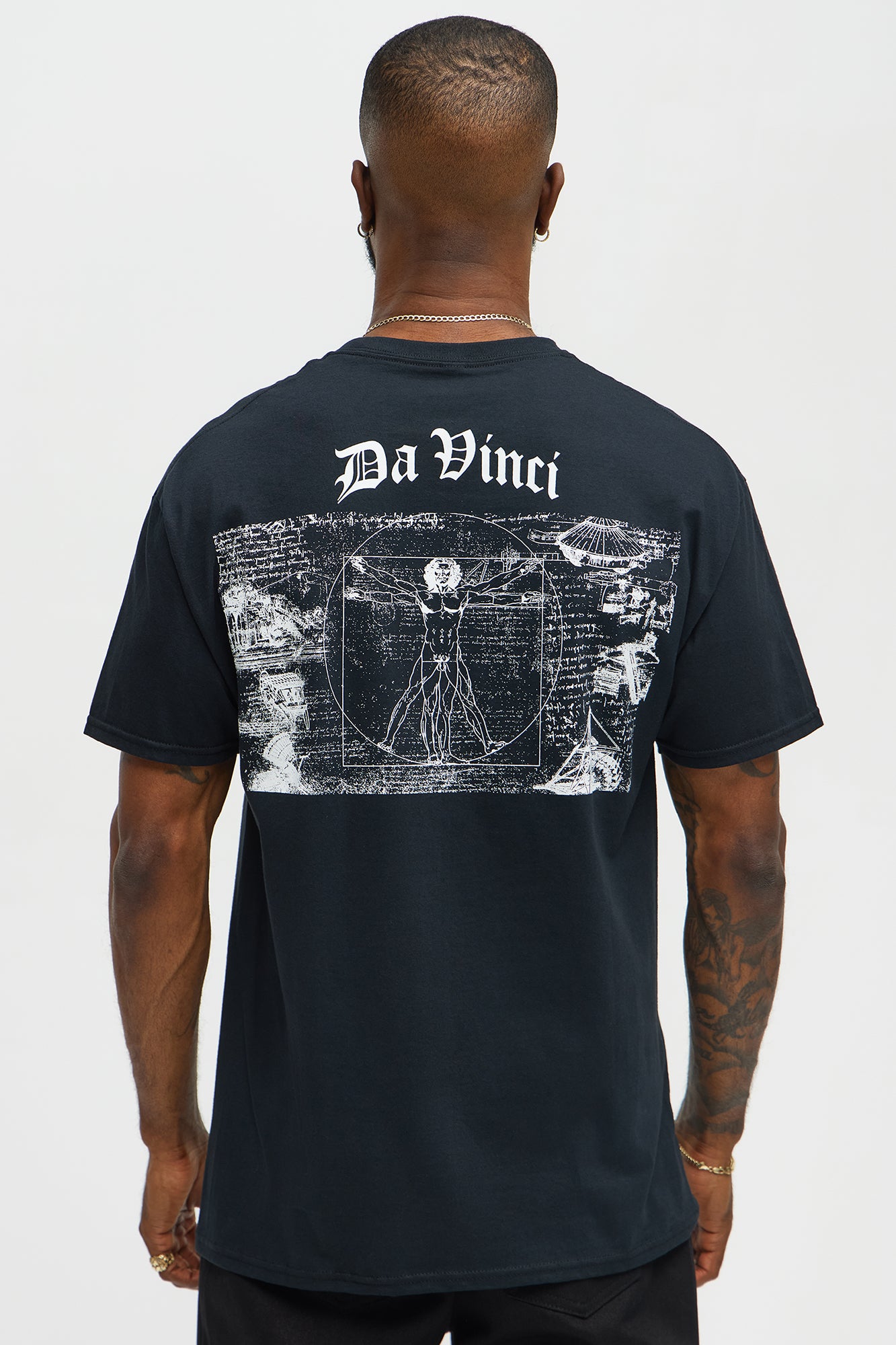 Leonardo's Florentine Vision Short Sleeve Tee - Black - Image 4