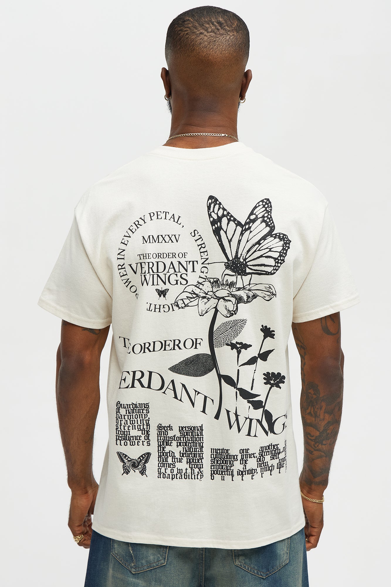 Verdant Wings Short Sleeve Tee - Natural - Image 8