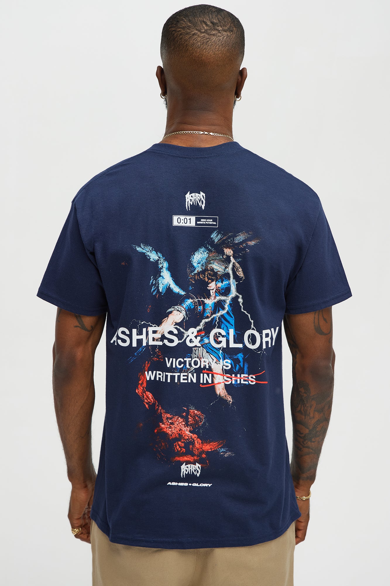 Ashes & Glory Short Sleeve Tee - Navy - Image 4