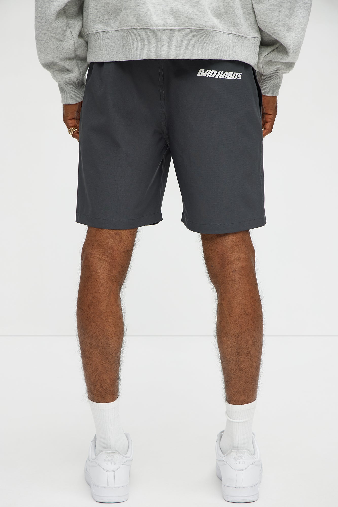 Bad Habits Relaxed Drawstring Shorts - Black - Image 8