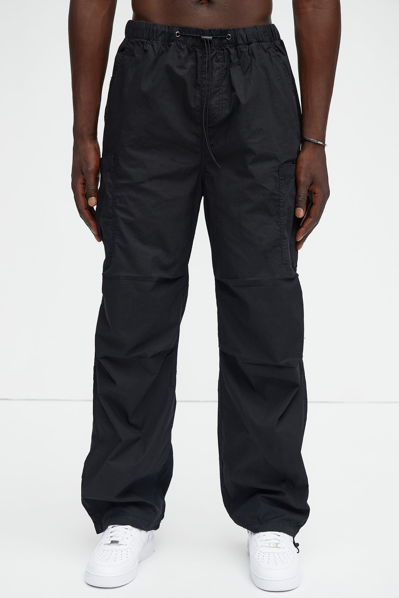 Go Big Baggy Parachute Joggers - Black - Image 4
