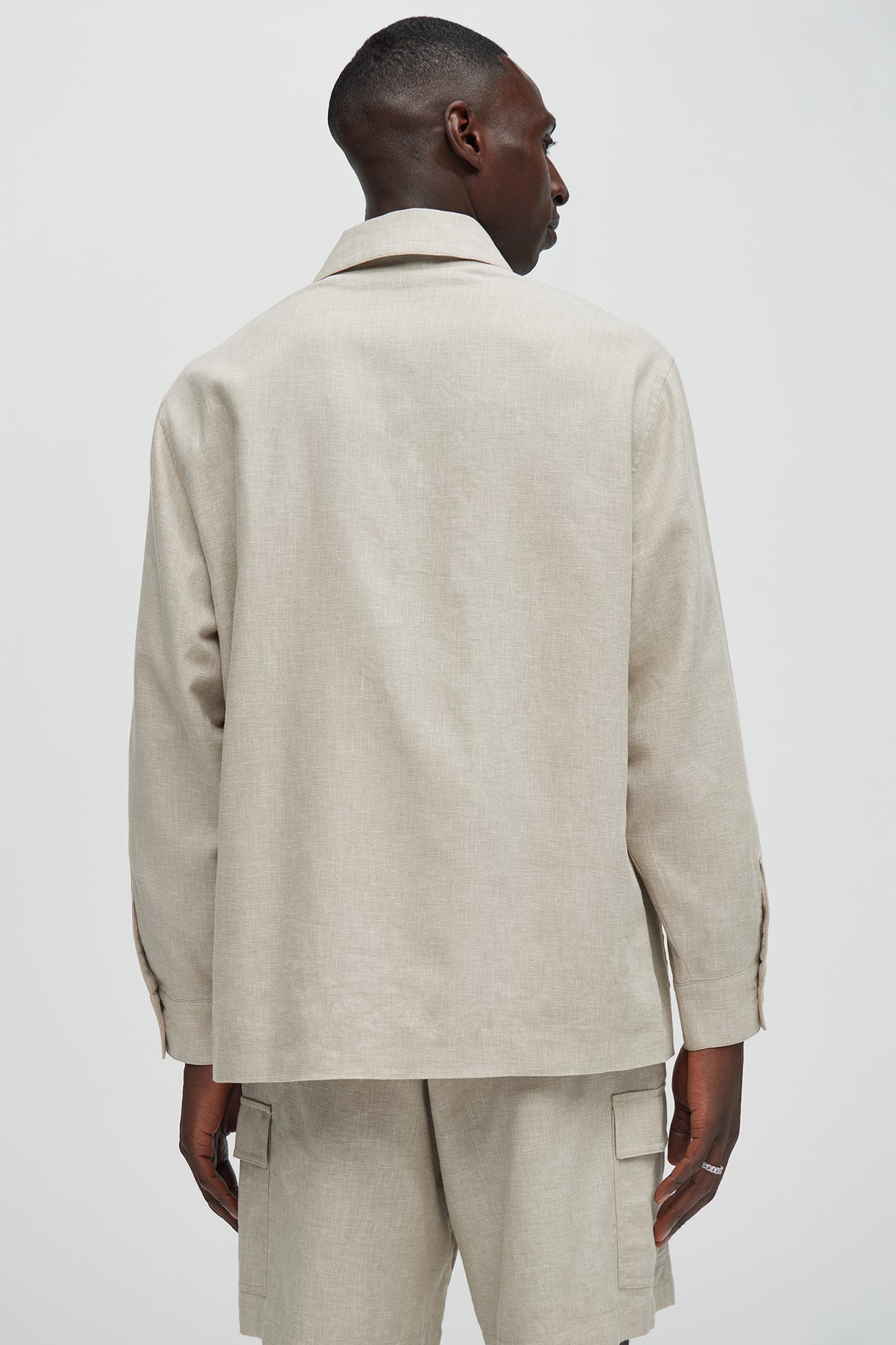Bahamas Linen Chore Jacket - Stone - Image 4