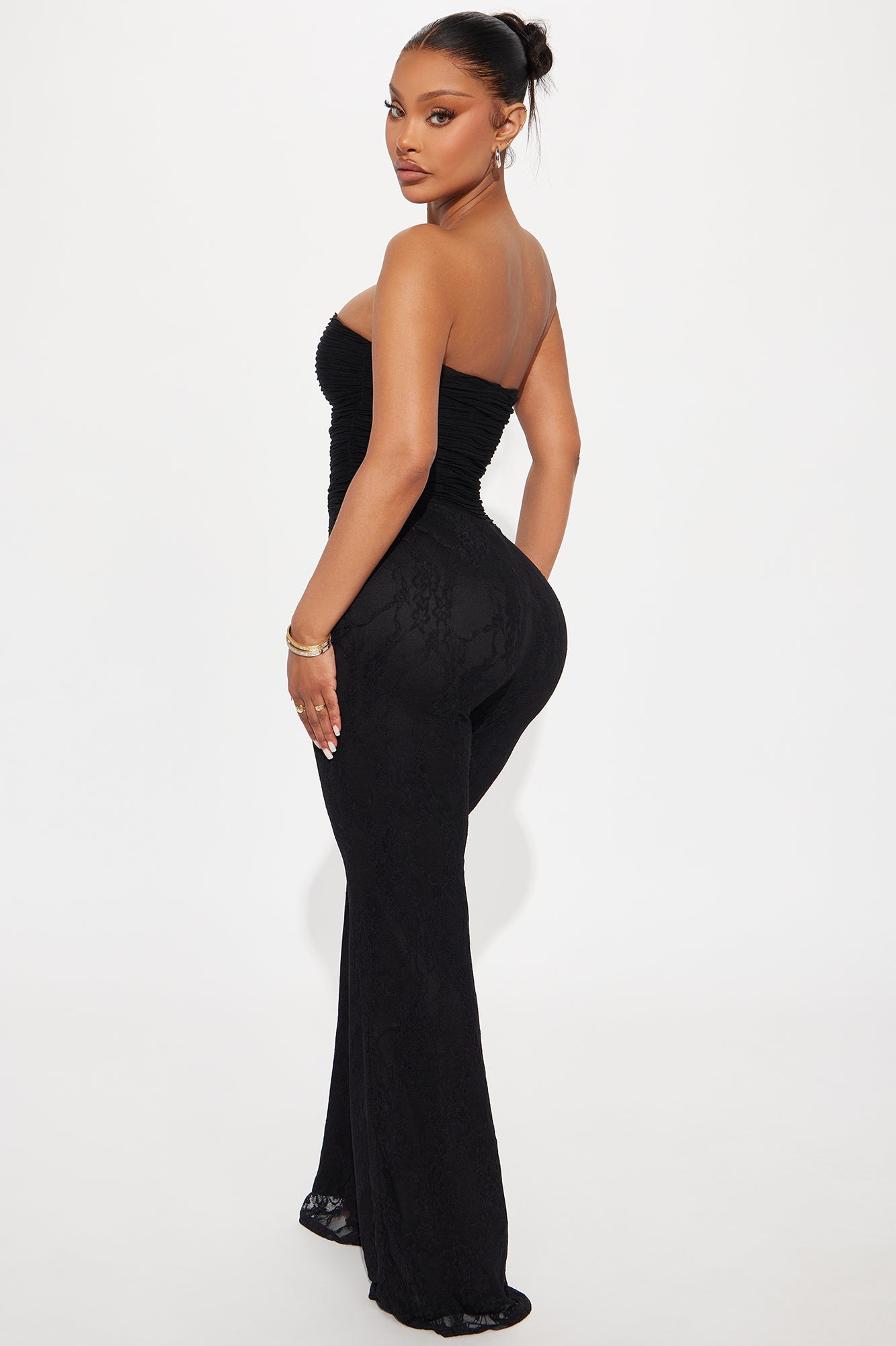 Lea Lace Jumpsuit - Black - Image 3