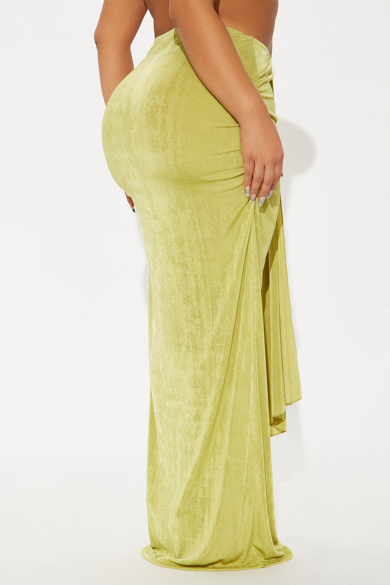 Let's Getaway Slinky Knit Maxi - Green - Image 6