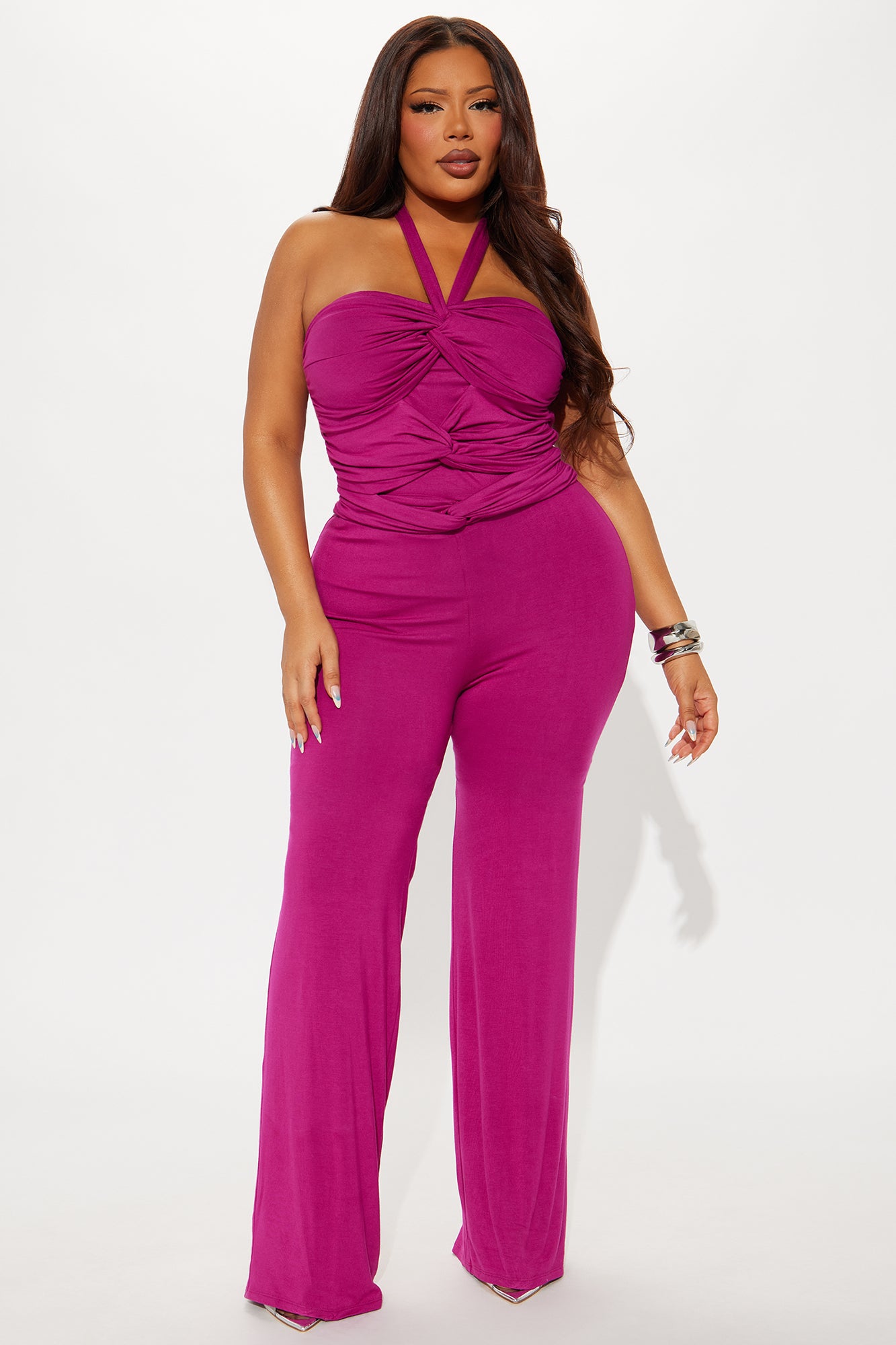 Never Going Back Jumpsuit - Magenta - Image 4