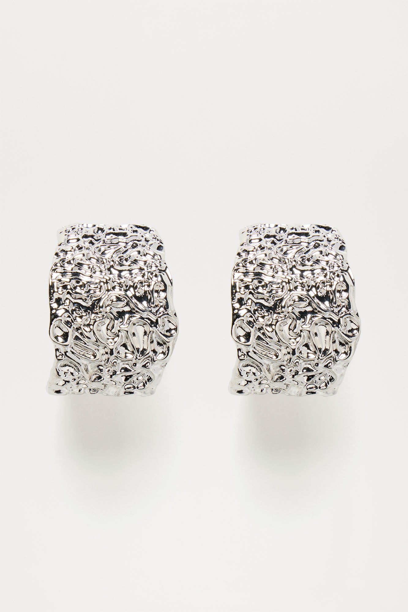 Never Look Back Hoop Earrings - Silver - Image 3