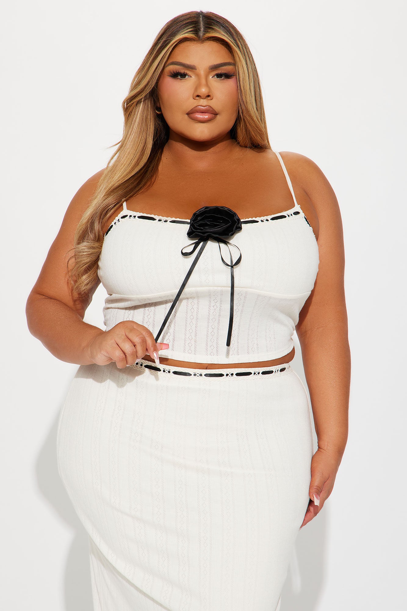 Layla Rose Skirt Set - Cream - Image 5