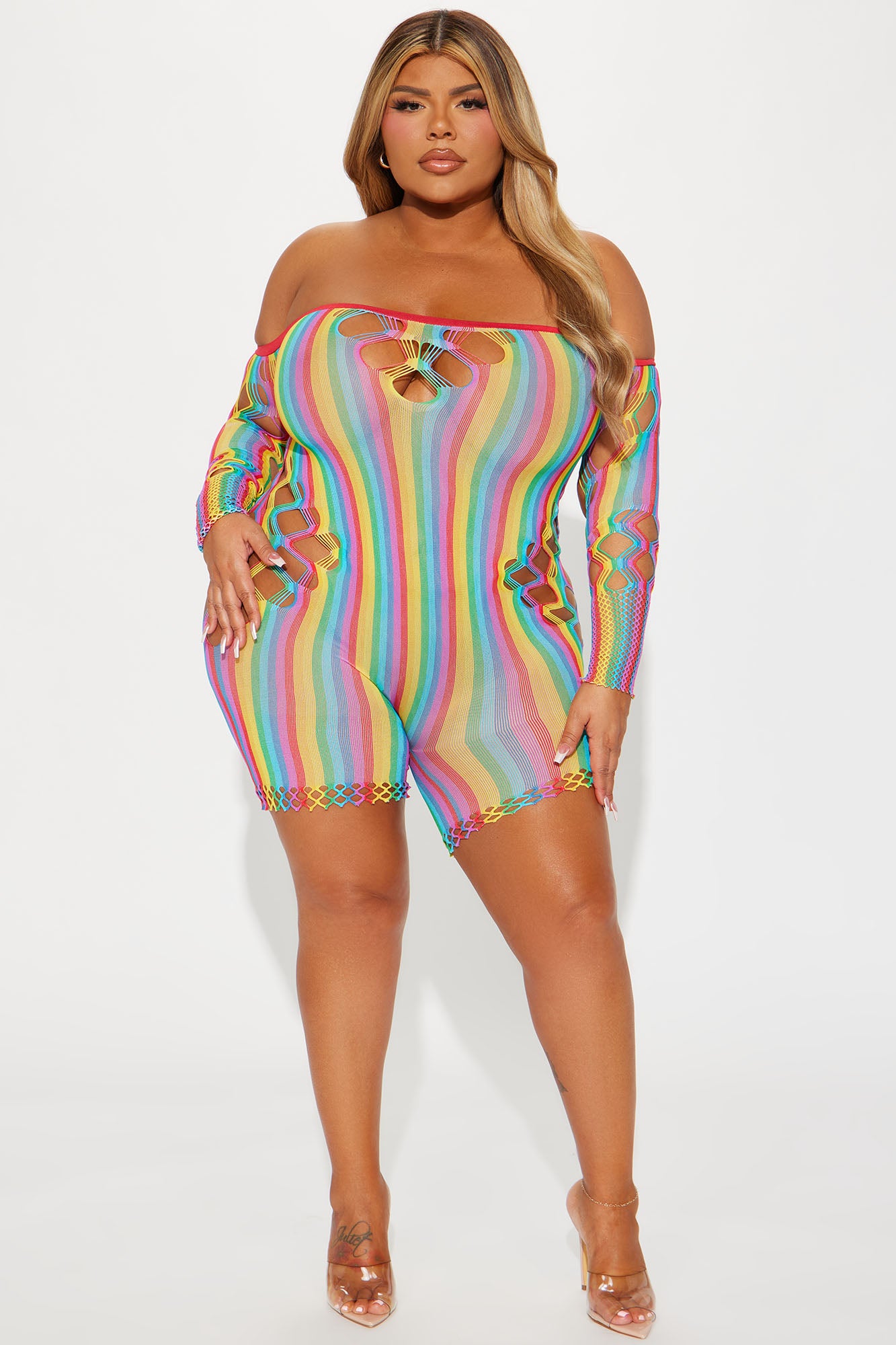 Ready For The Night Seamless Romper - Multi Color - Image 4