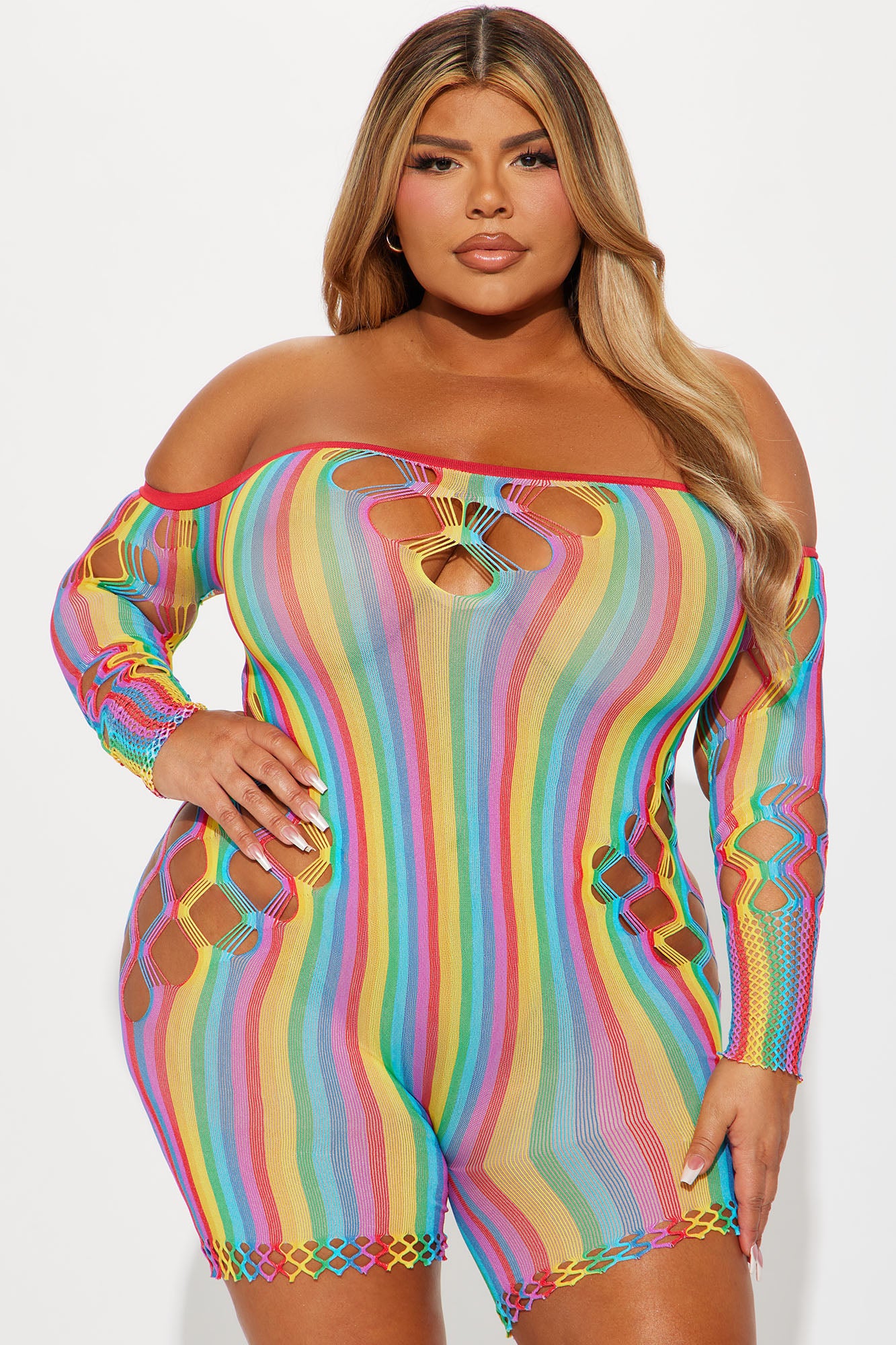 Ready For The Night Seamless Romper - Multi Color - Image 5