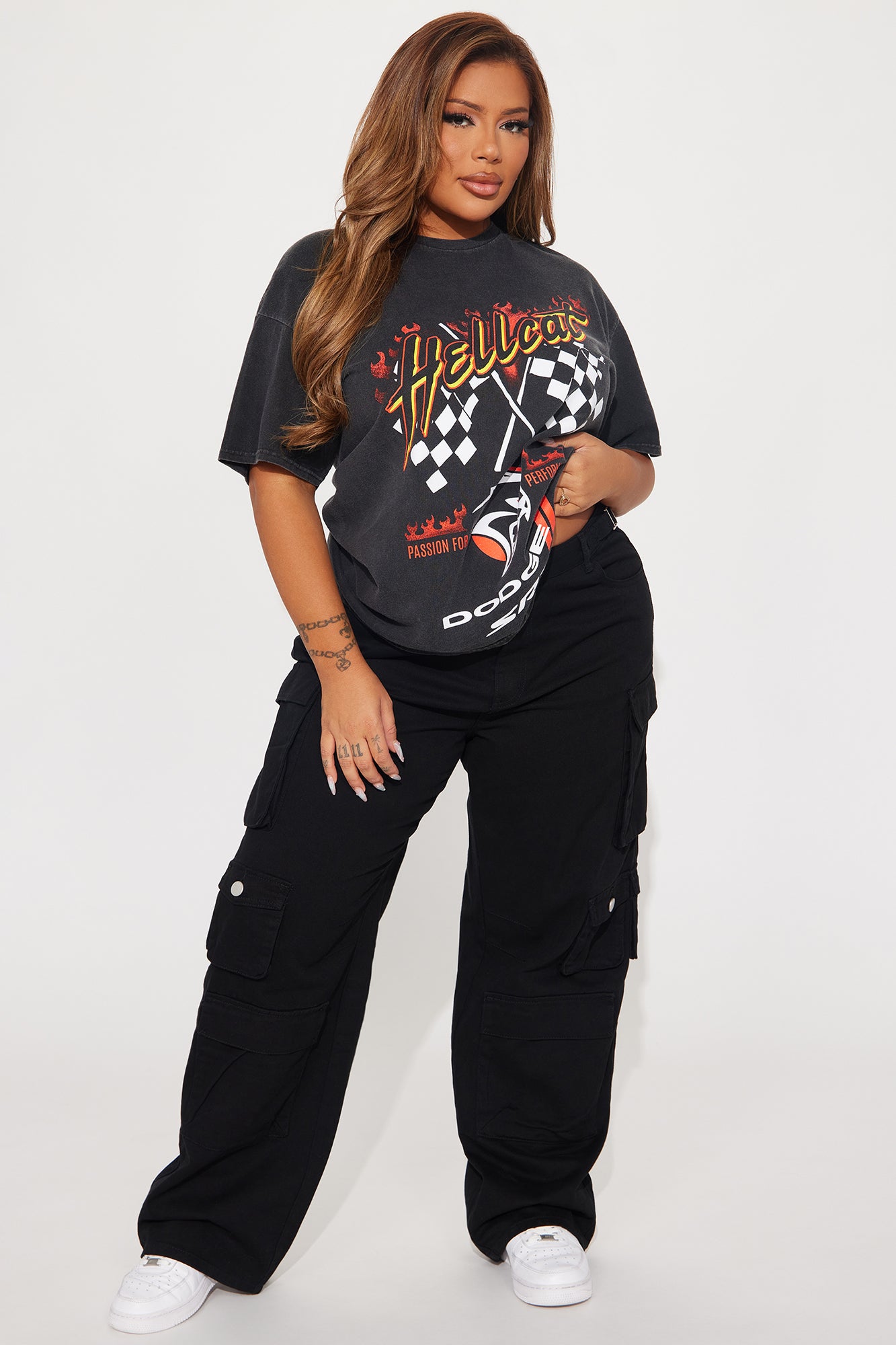 Hellcat Washed Tee - Black Wash - Image 6