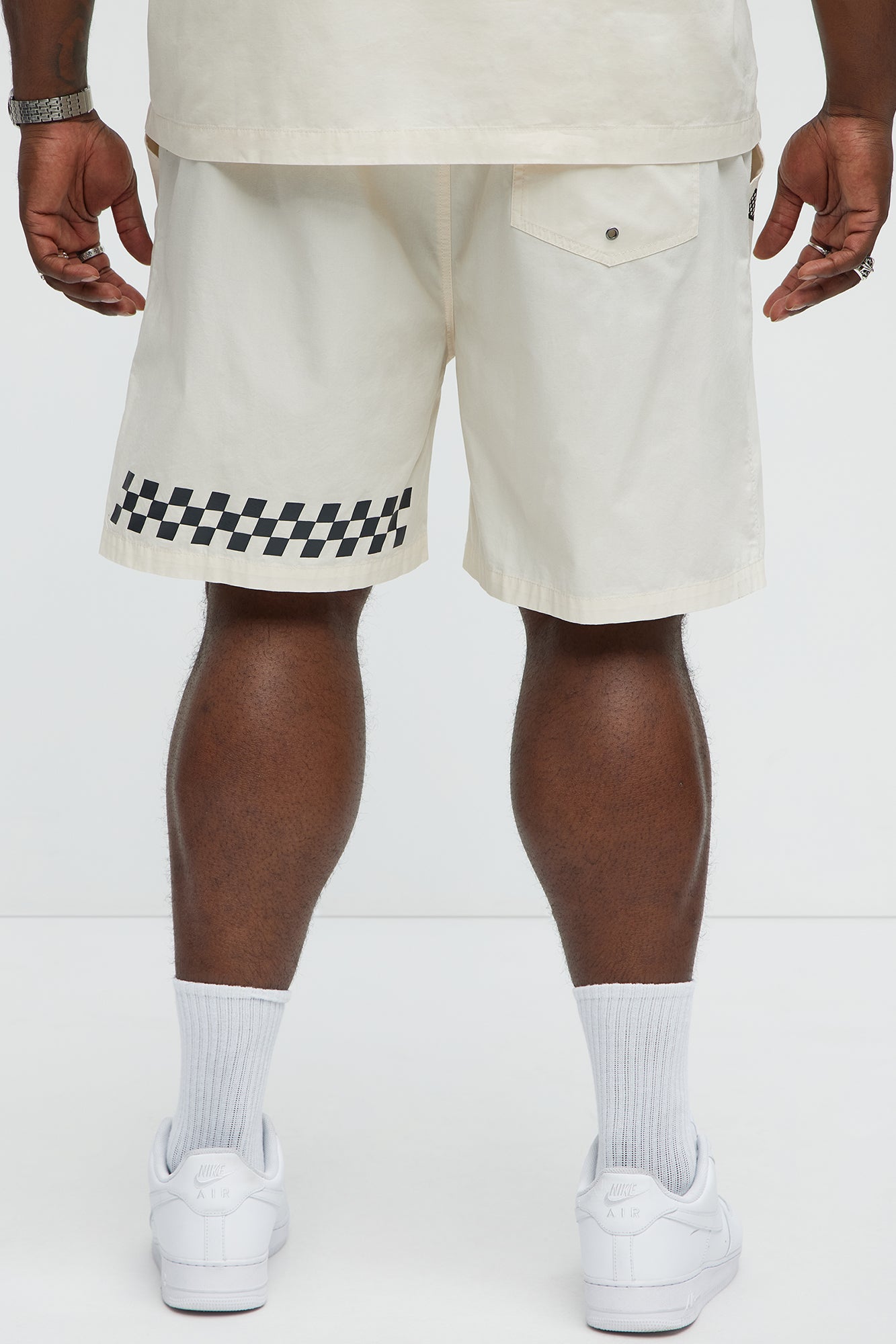 Racing Club Relaxed Drawstring Shorts - Cream - Image 11
