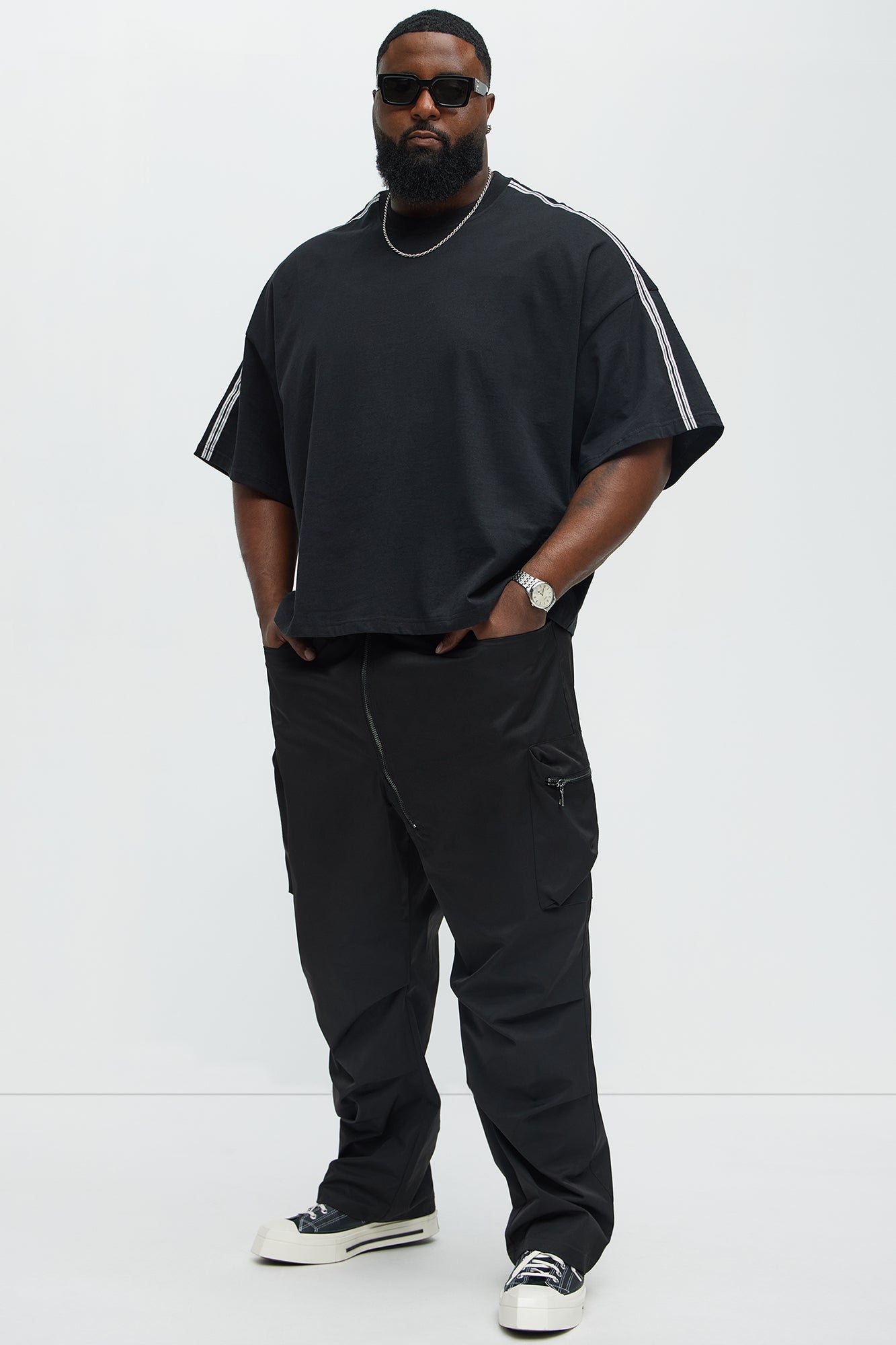 Kai Tech Straight Cargo Pants - Black - Image 7