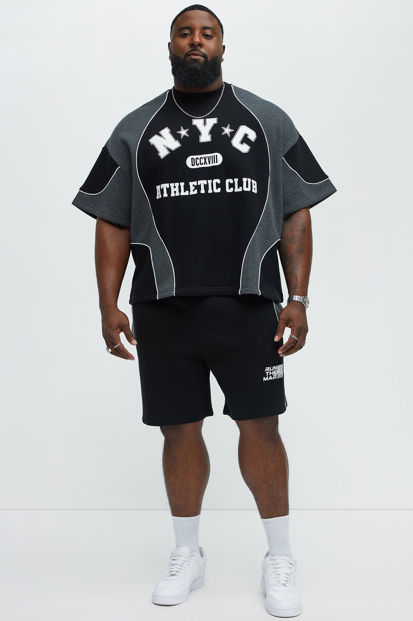 Tyson NYC Athletic Oversized Short Sleeve Tee - Black/combo - Image 6
