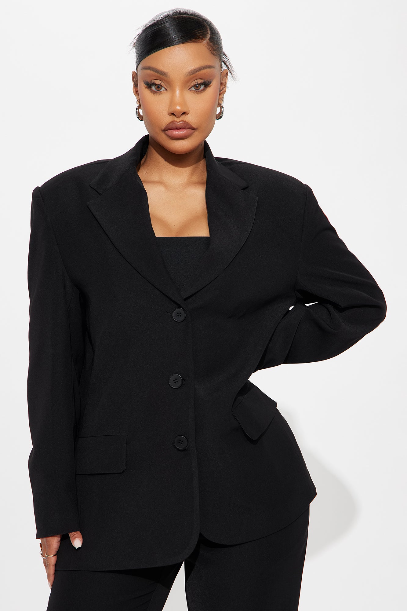 Said Something Oversized Blazer - Black - Image 3