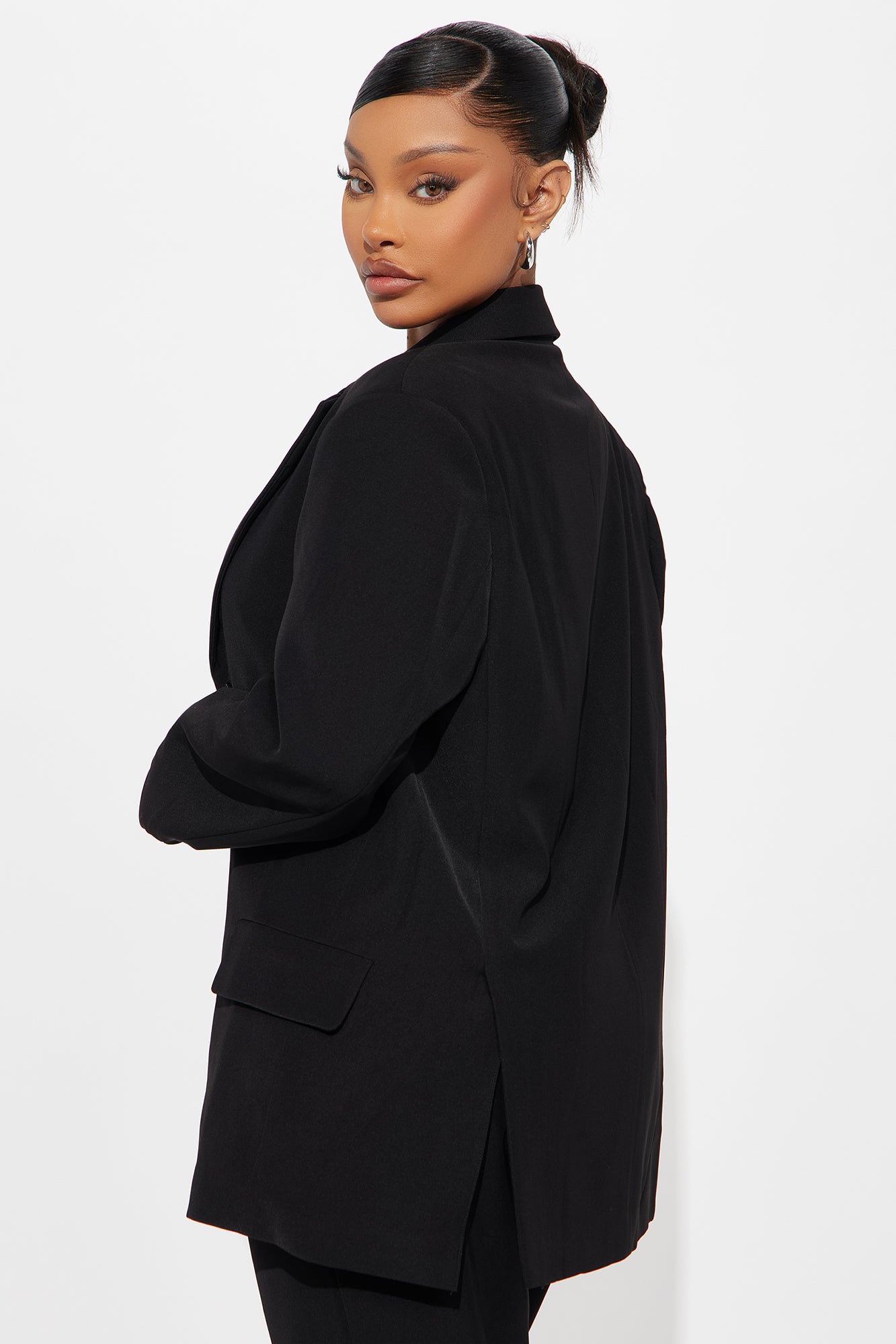 Said Something Oversized Blazer - Black - Image 4