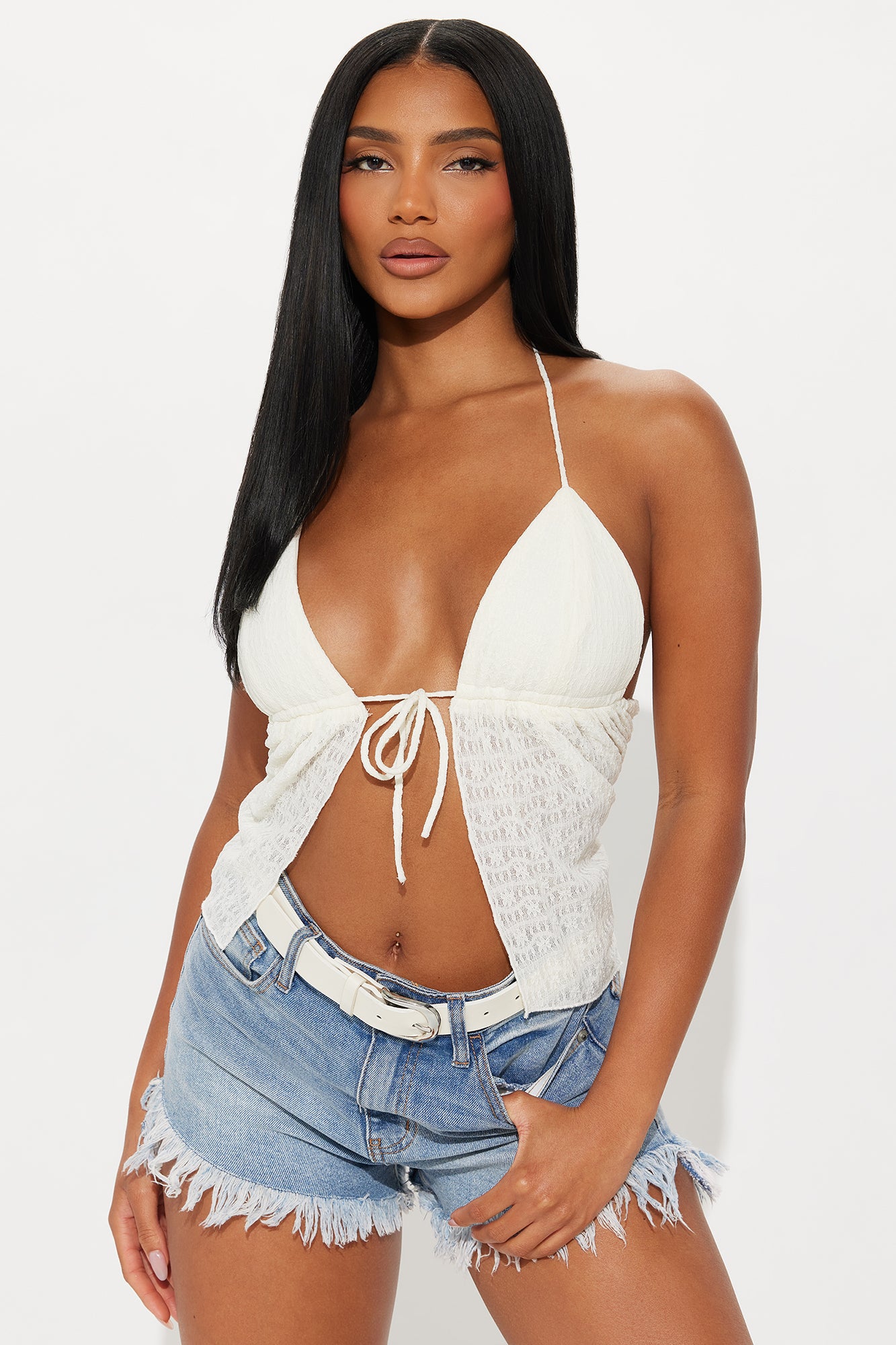 Striking Out Studded Belt - White - Image 3