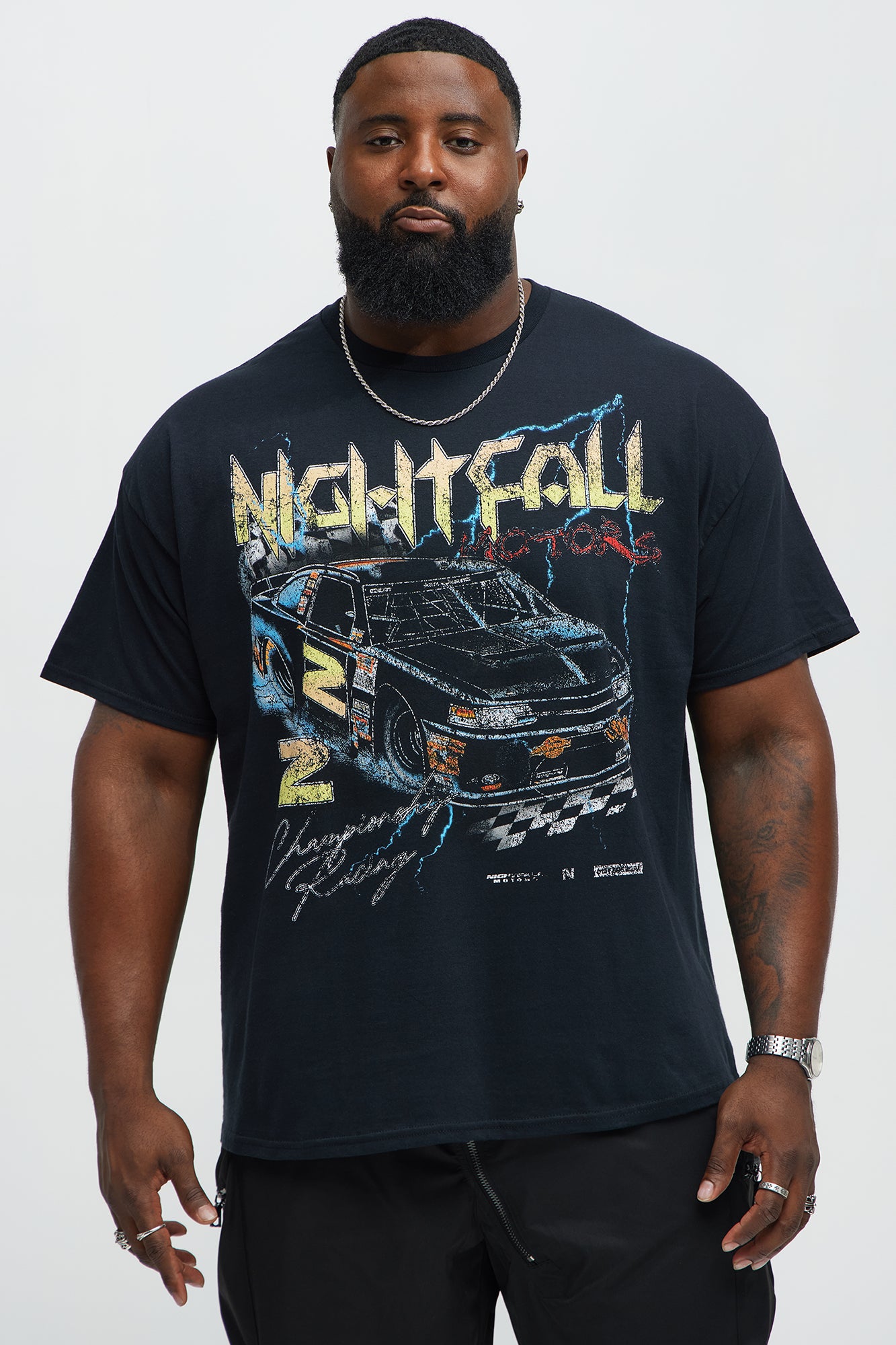Nightcall Racing Short Sleeve Tee - Black - Image 4