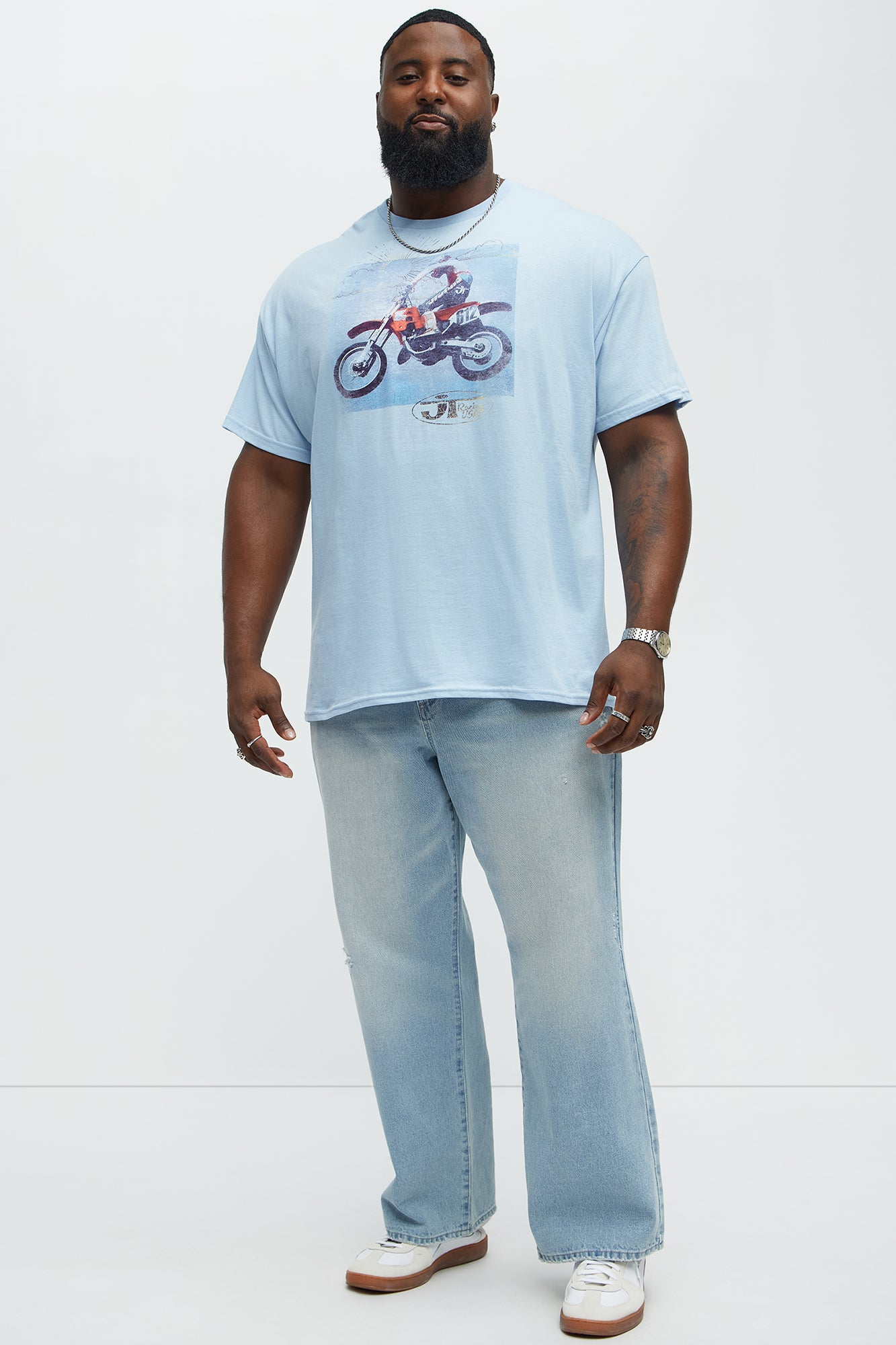 Moto JT Racing Team Short Sleeve Tee - Light Blue - Image 5