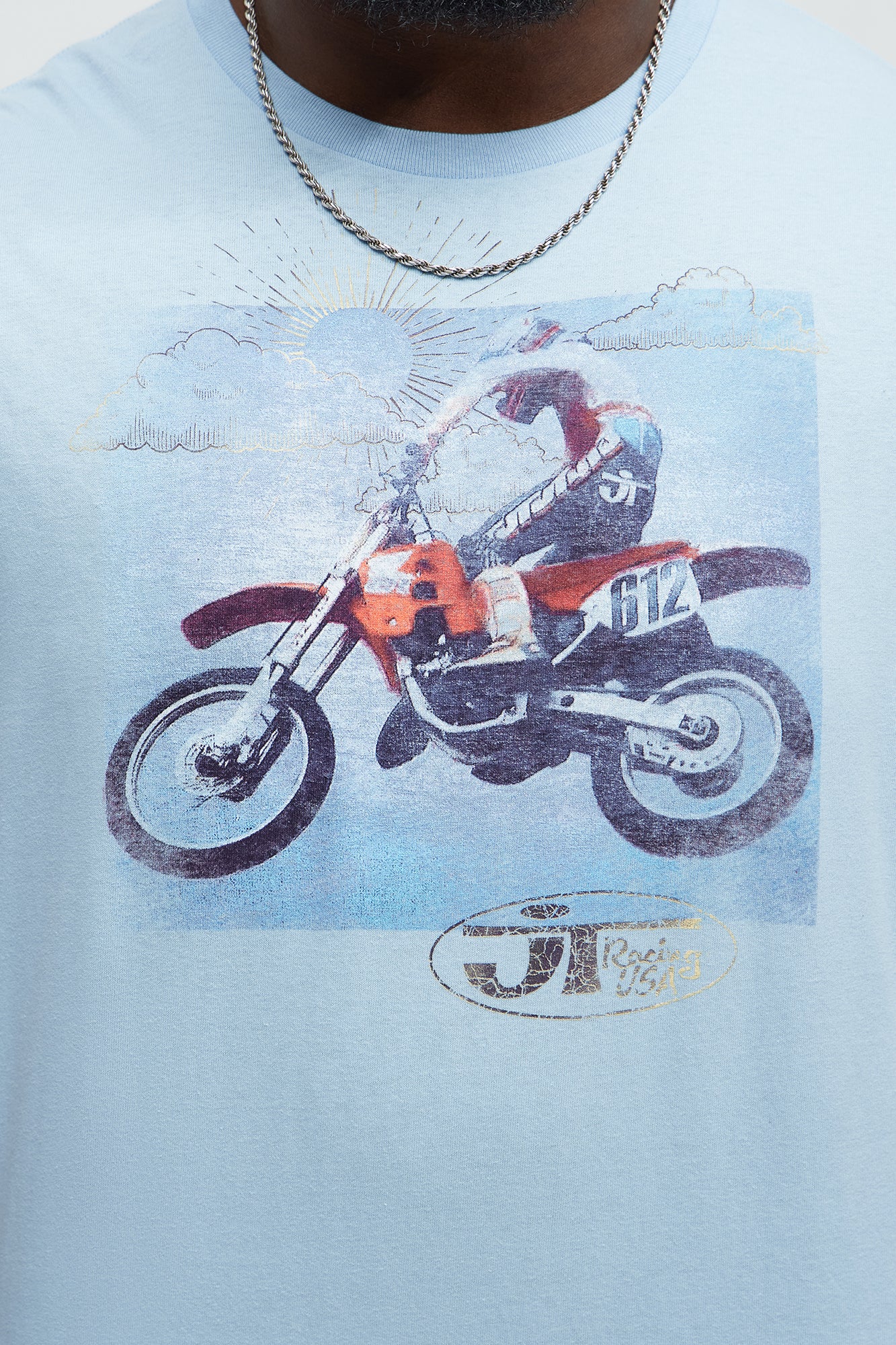 Moto JT Racing Team Short Sleeve Tee - Light Blue - Image 6