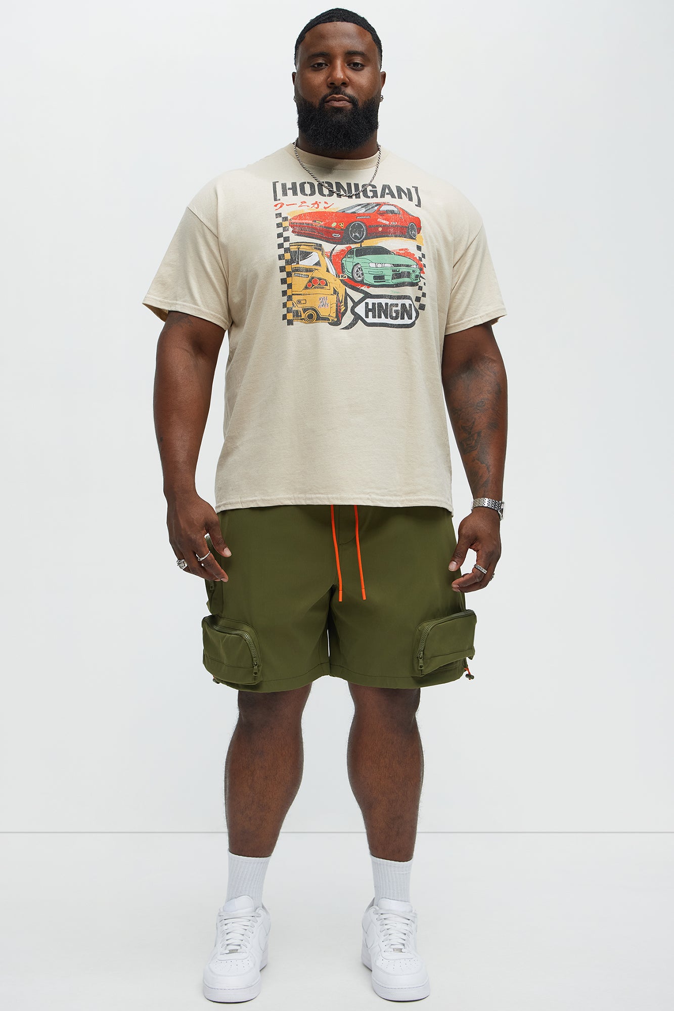 Hoonigan Kanji Short Sleeve Tee - Sand - Image 5