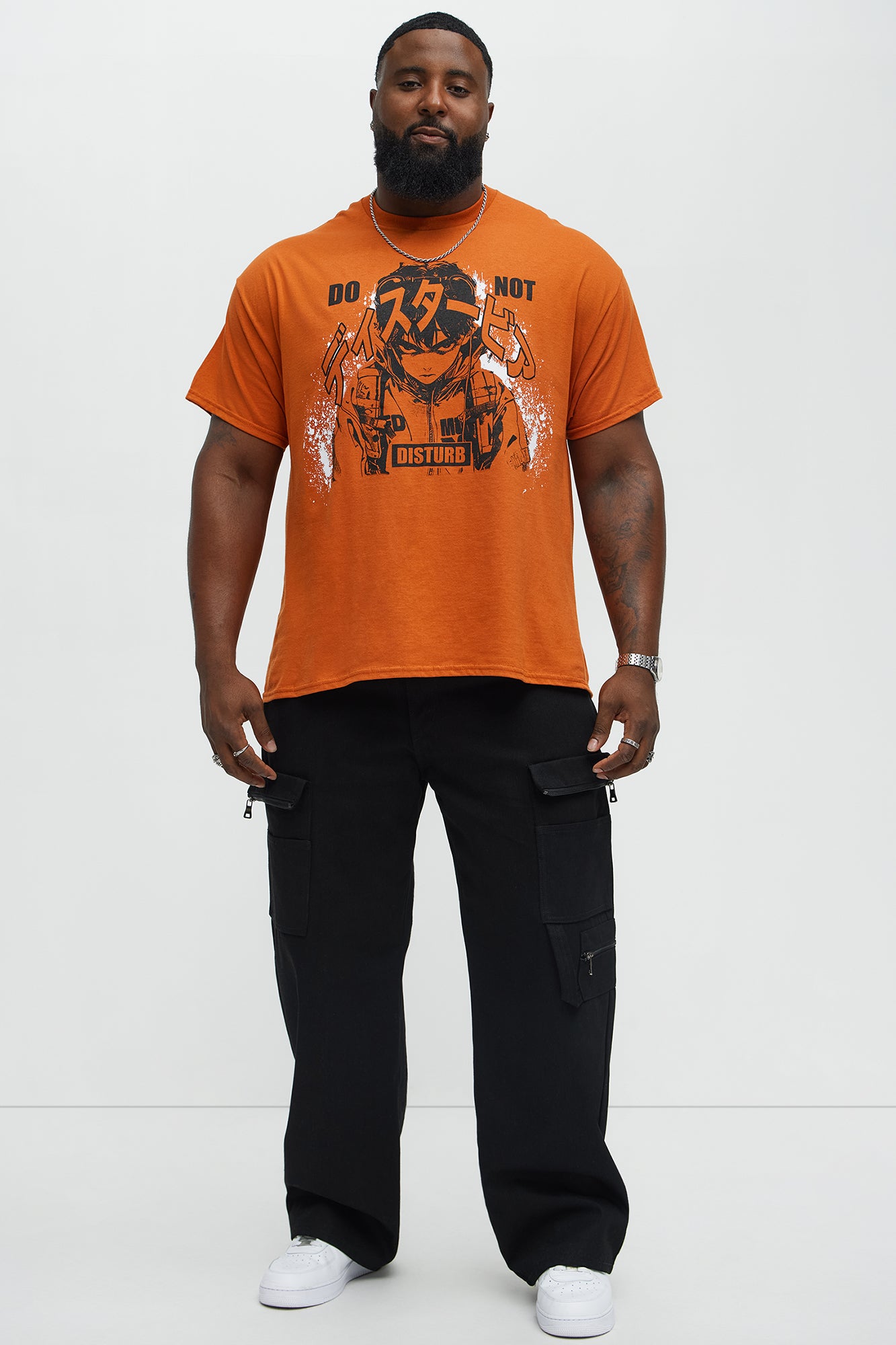 Do Not Disturb In Japanese Short Sleeve Tee - Orange - Image 5