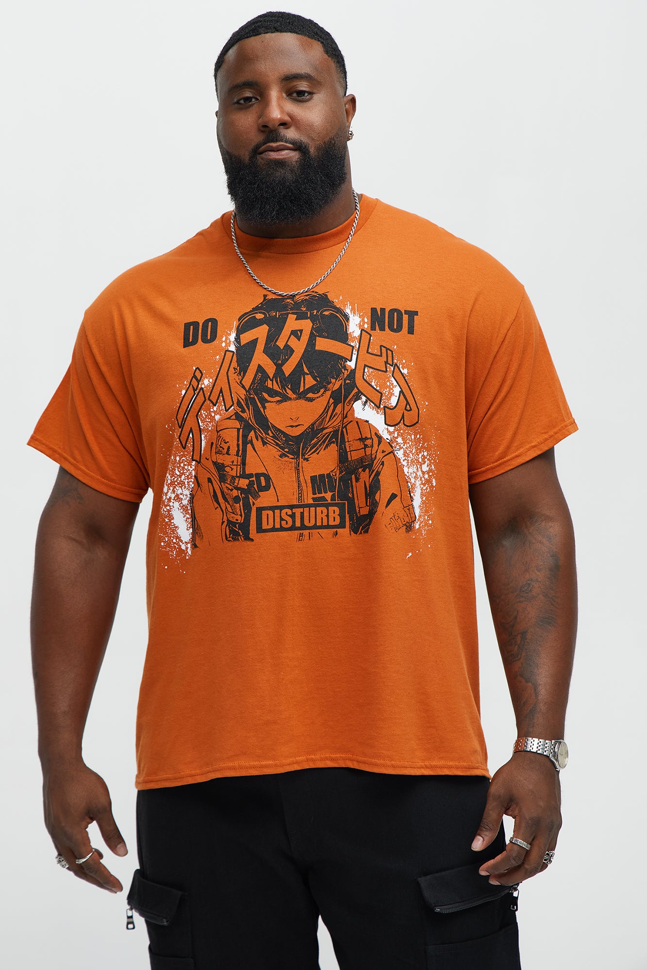Do Not Disturb In Japanese Short Sleeve Tee - Orange - Image 4