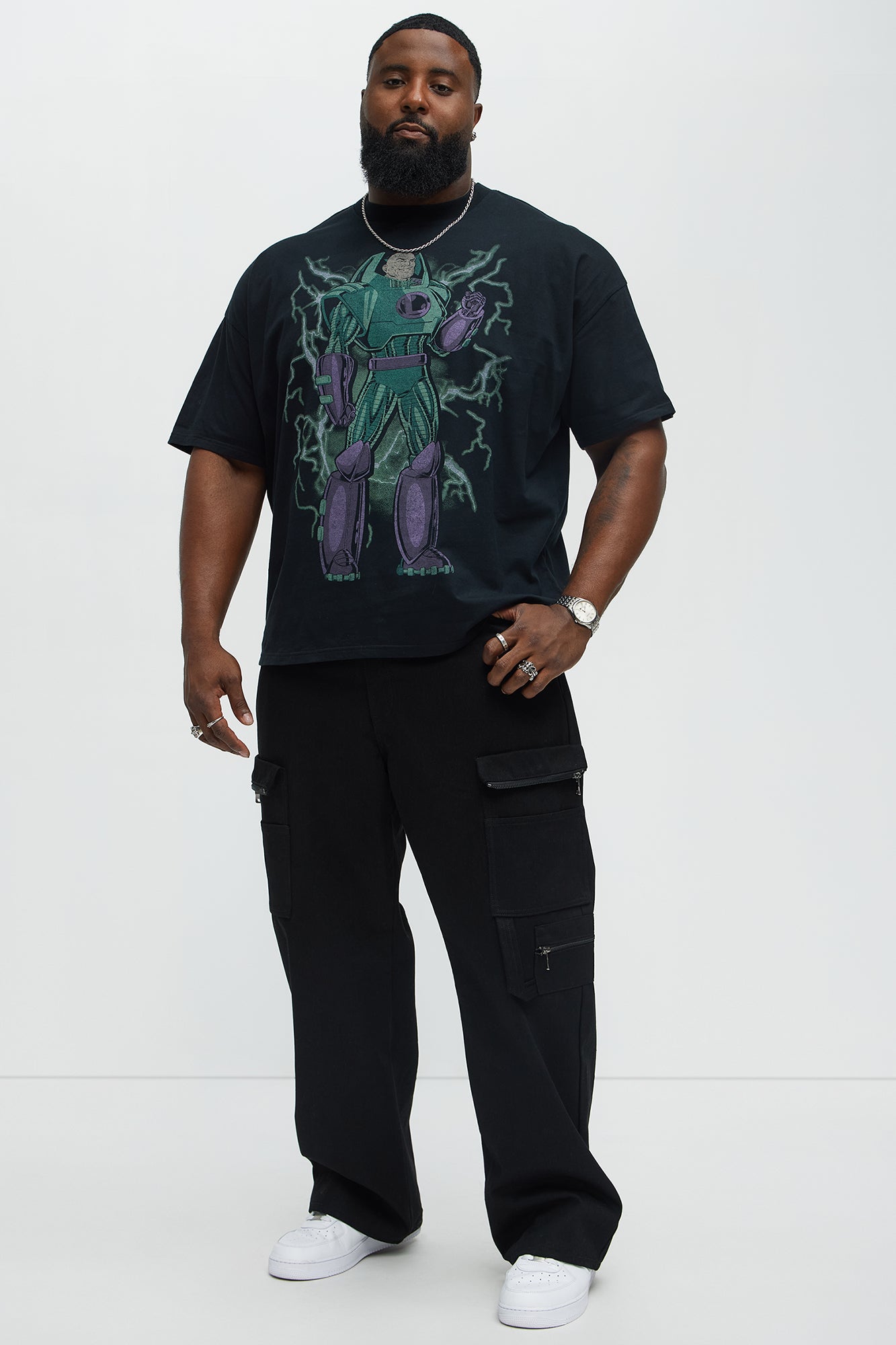 Superman Lex Luthor Oversized Short Sleeve Tee - Black - Image 6