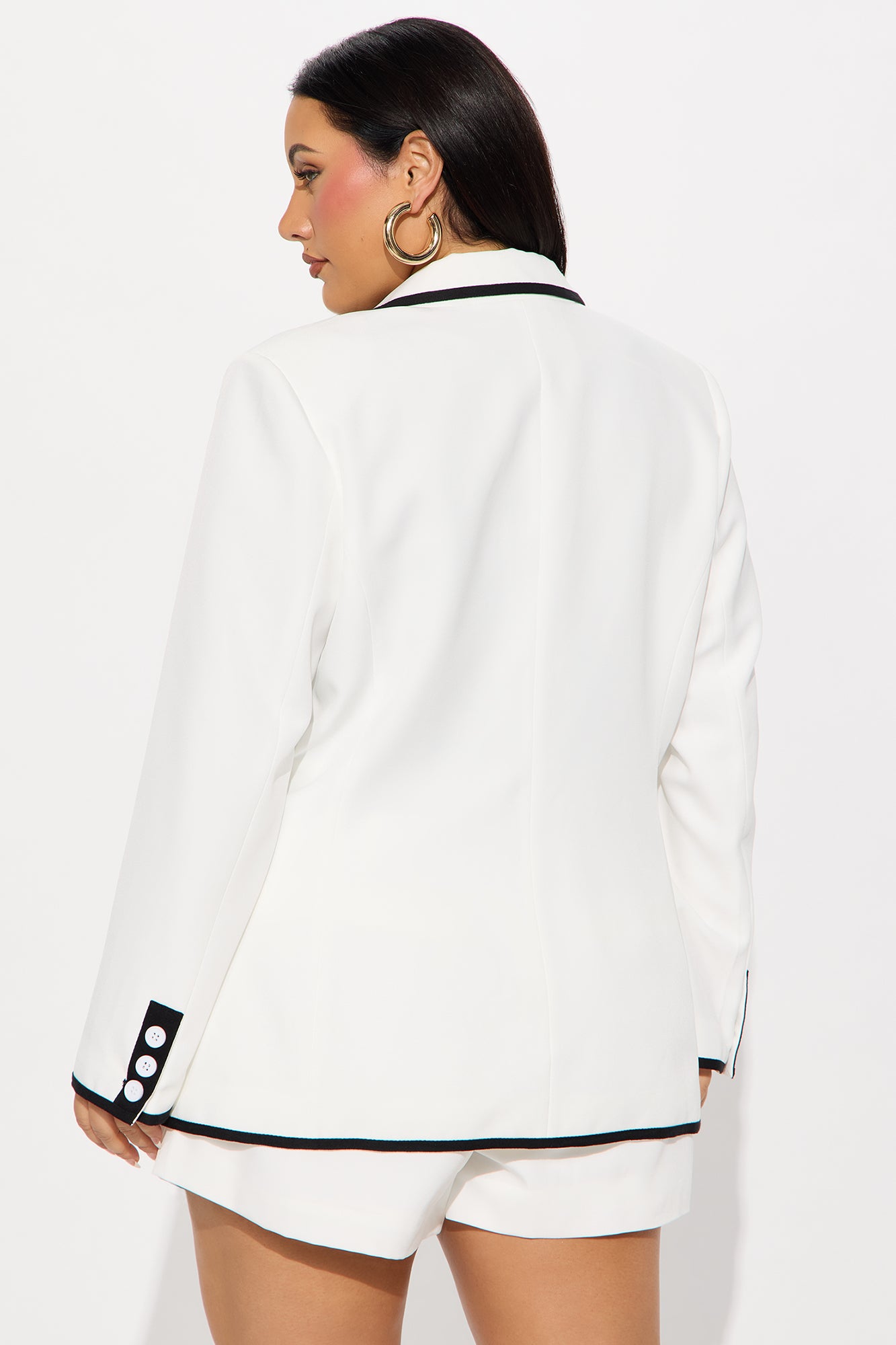 French Affair Blazer Short Set - White/combo - Image 6