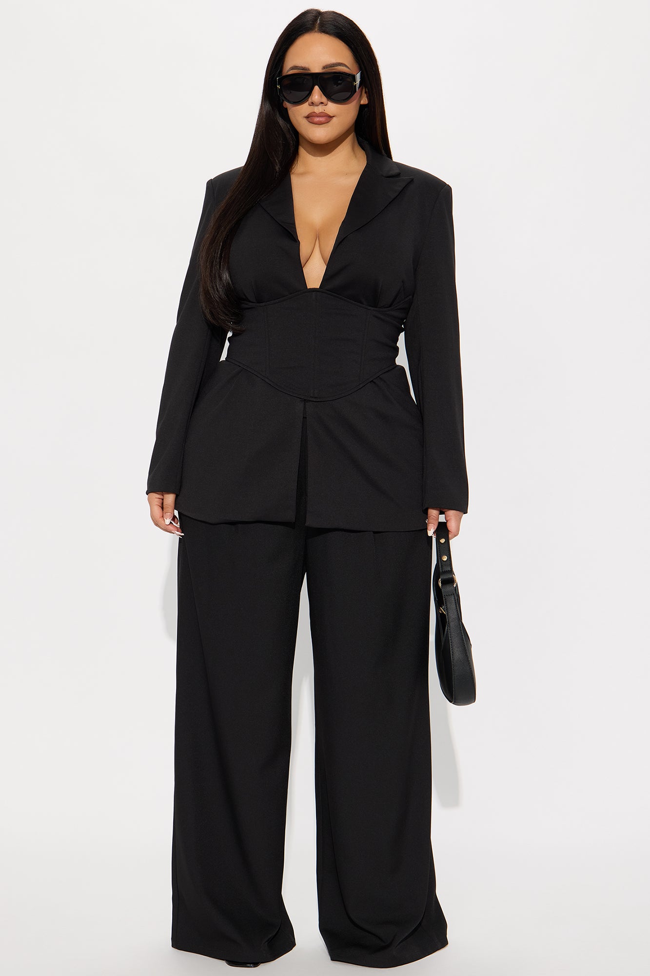 Get Down To Business Corseted Blazer - Black - Image 6