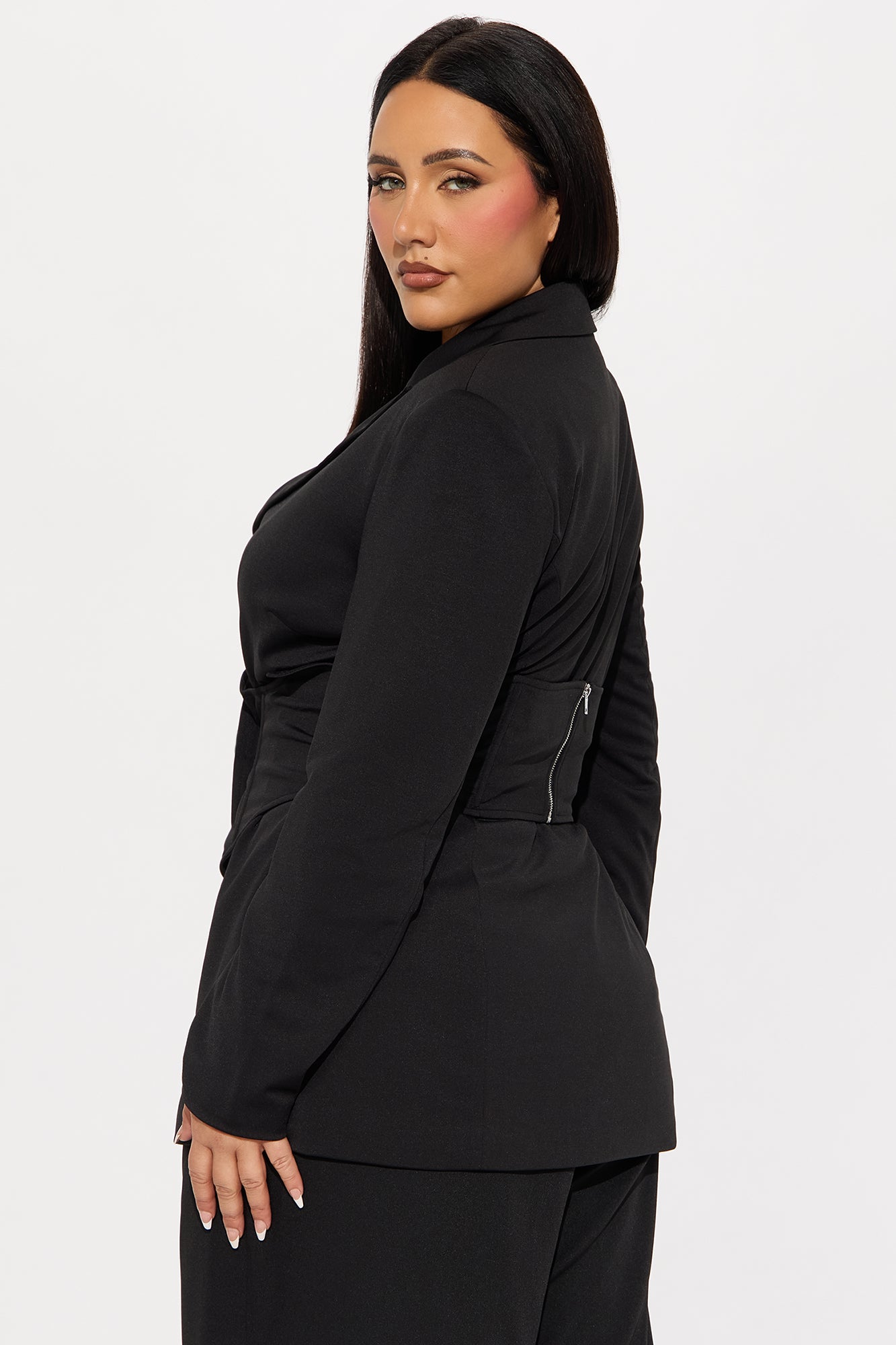 Get Down To Business Corseted Blazer - Black - Image 7
