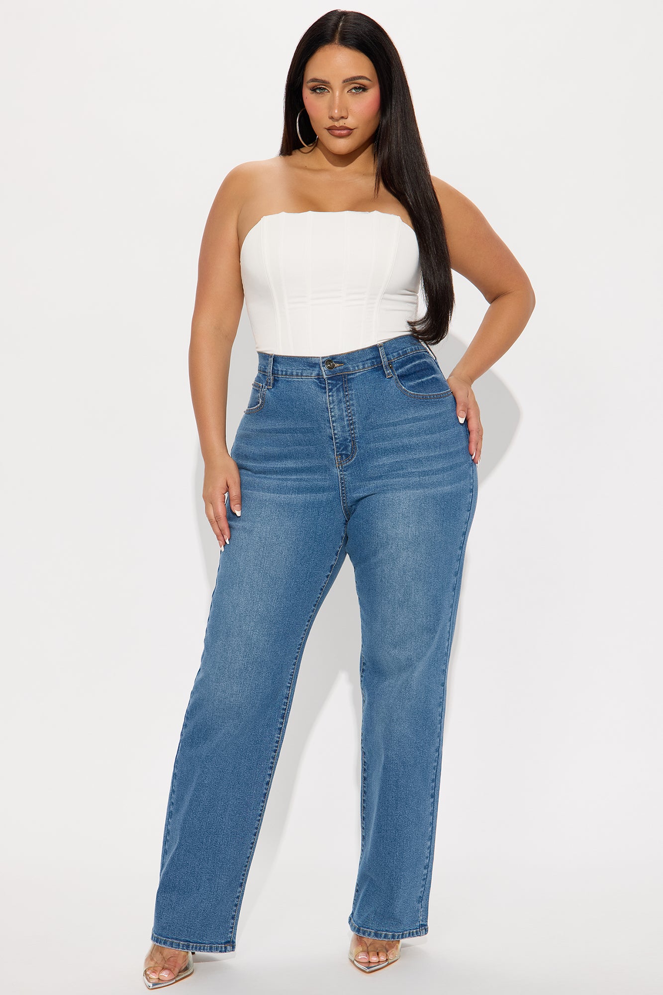 Tall Nova 90s Straight Leg Jeans - Medium Blue Wash - Image 4