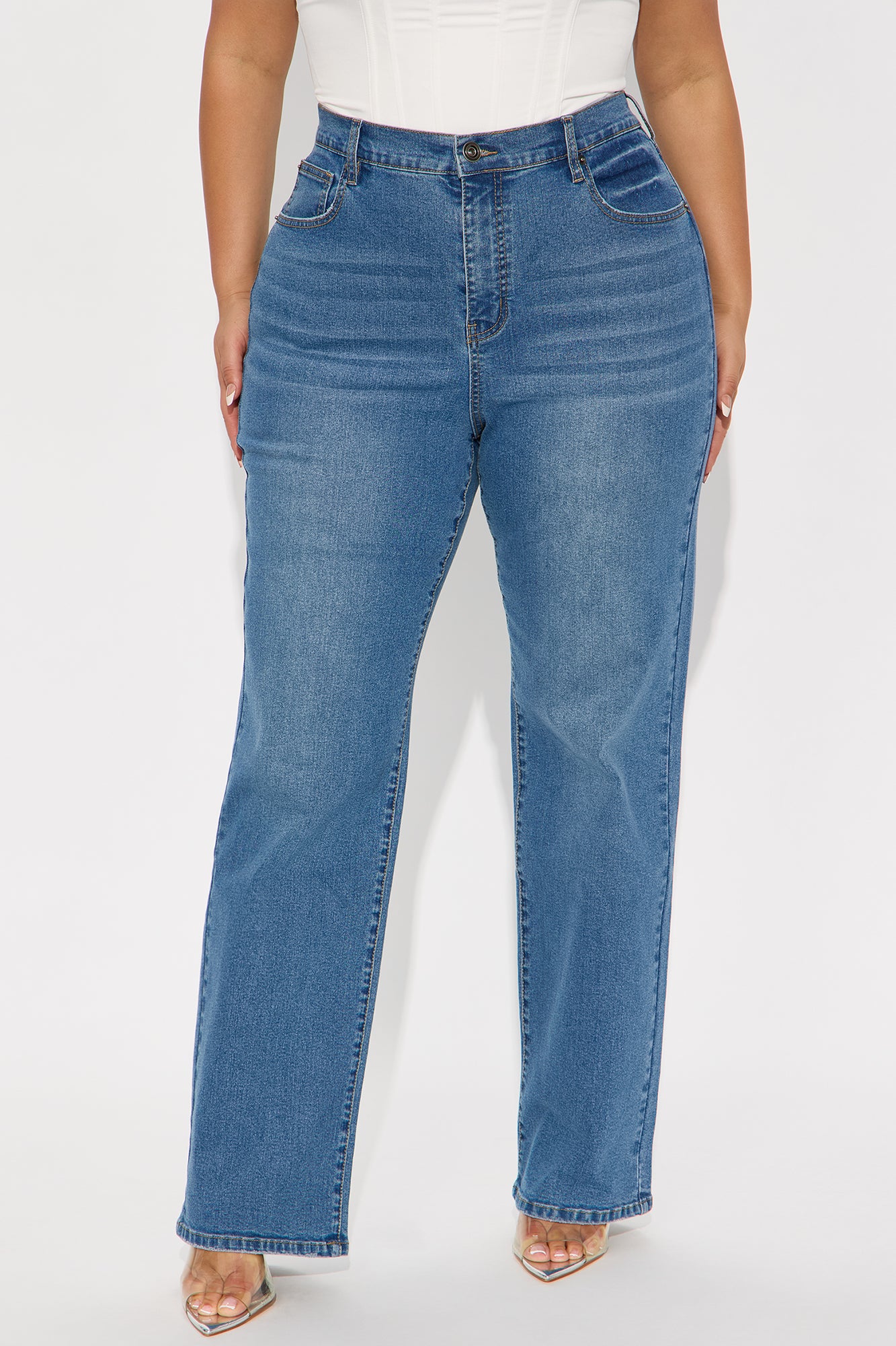 Tall Nova 90s Straight Leg Jeans - Medium Blue Wash - Image 5