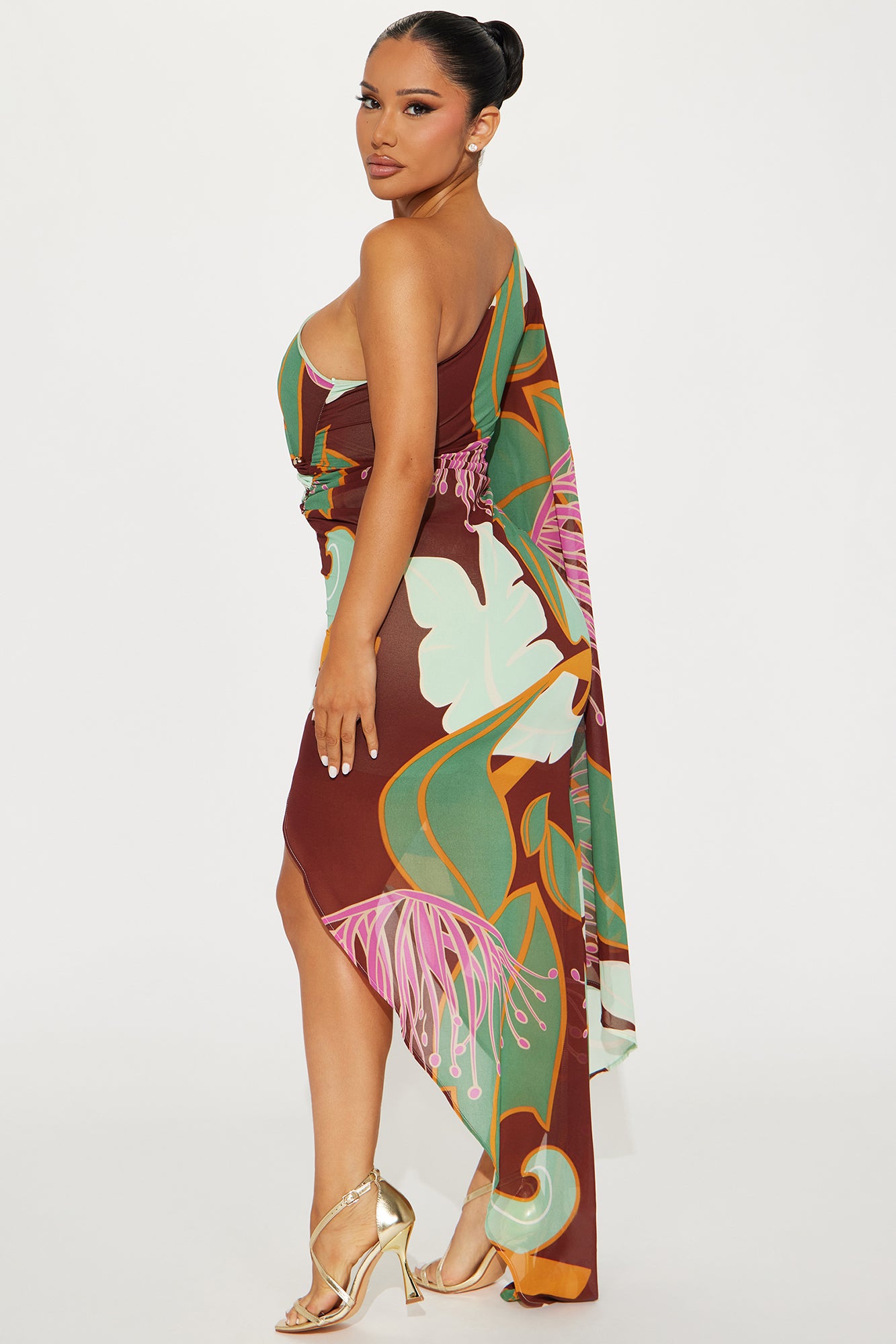 Time Of Your Life Maxi Dress - Chocolate/Combo - Image 4