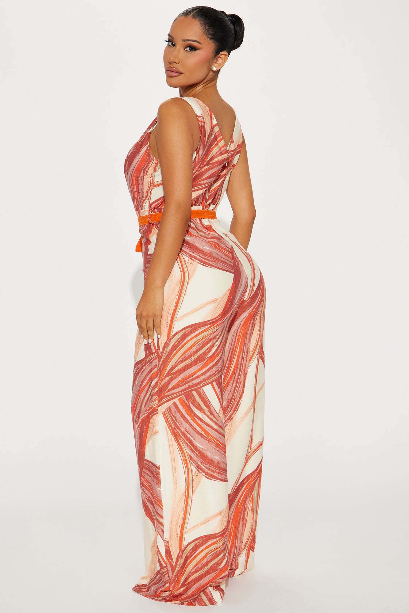 Tropical Sand Jumpsuit  - Orange/combo - Image 3
