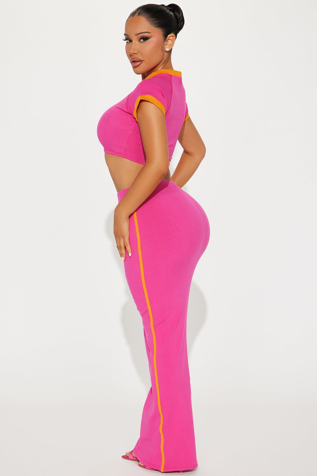 Belle Snatched Skirt Set - Fuchsia/combo - Image 3