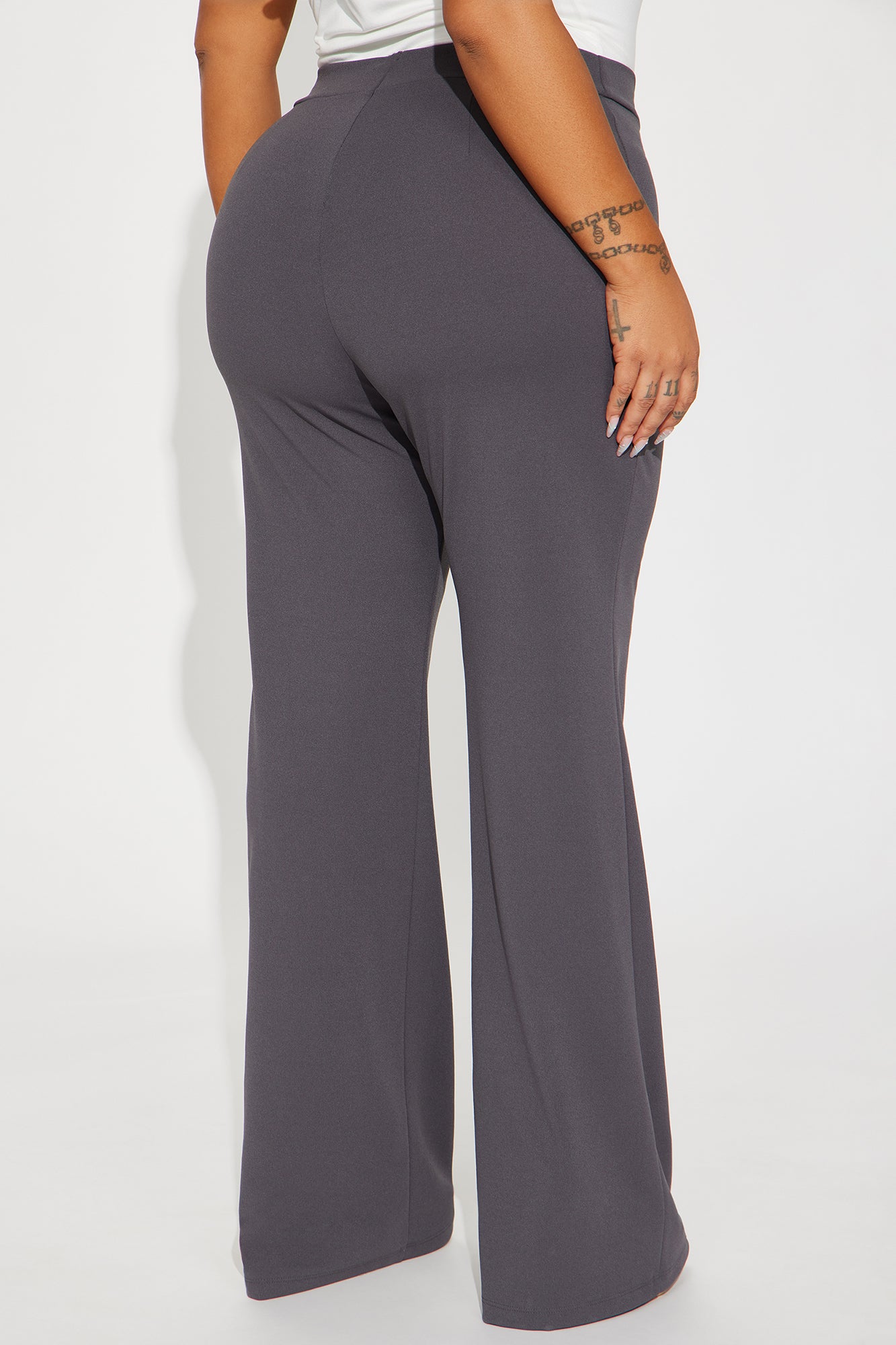 Call It Even Wide Leg Dress Pants - Charcoal - Image 6