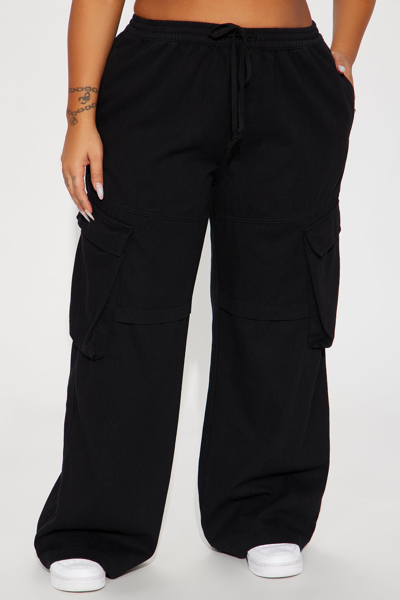 Nice For What Cargo Wide Leg Pant - Black - Image 5