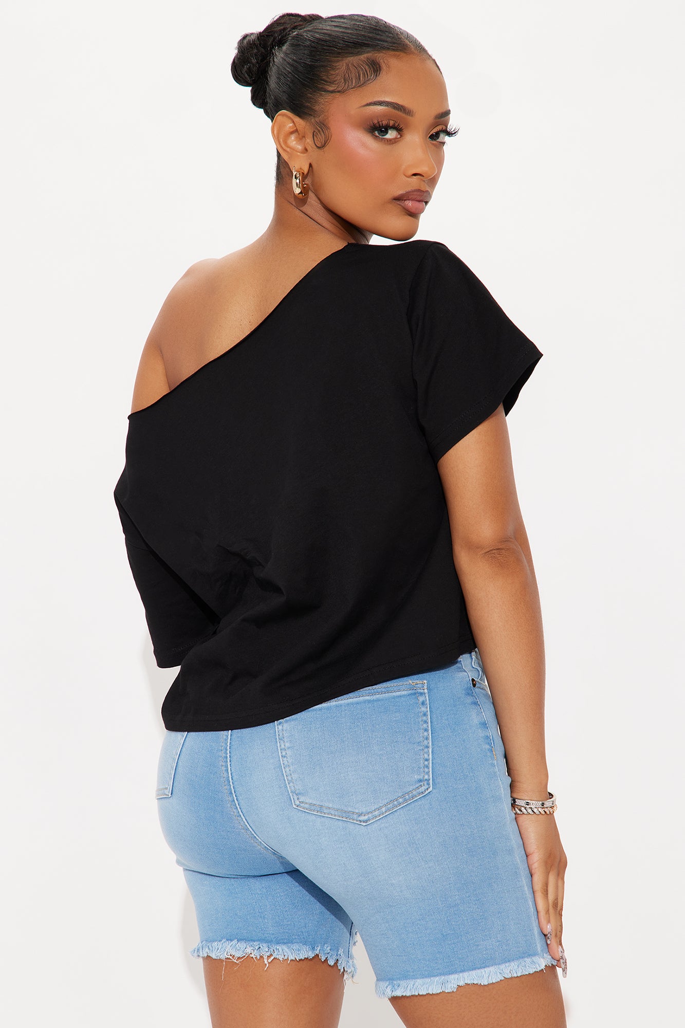 GOAT Ali Off Shoulder Top - Black - Image 4