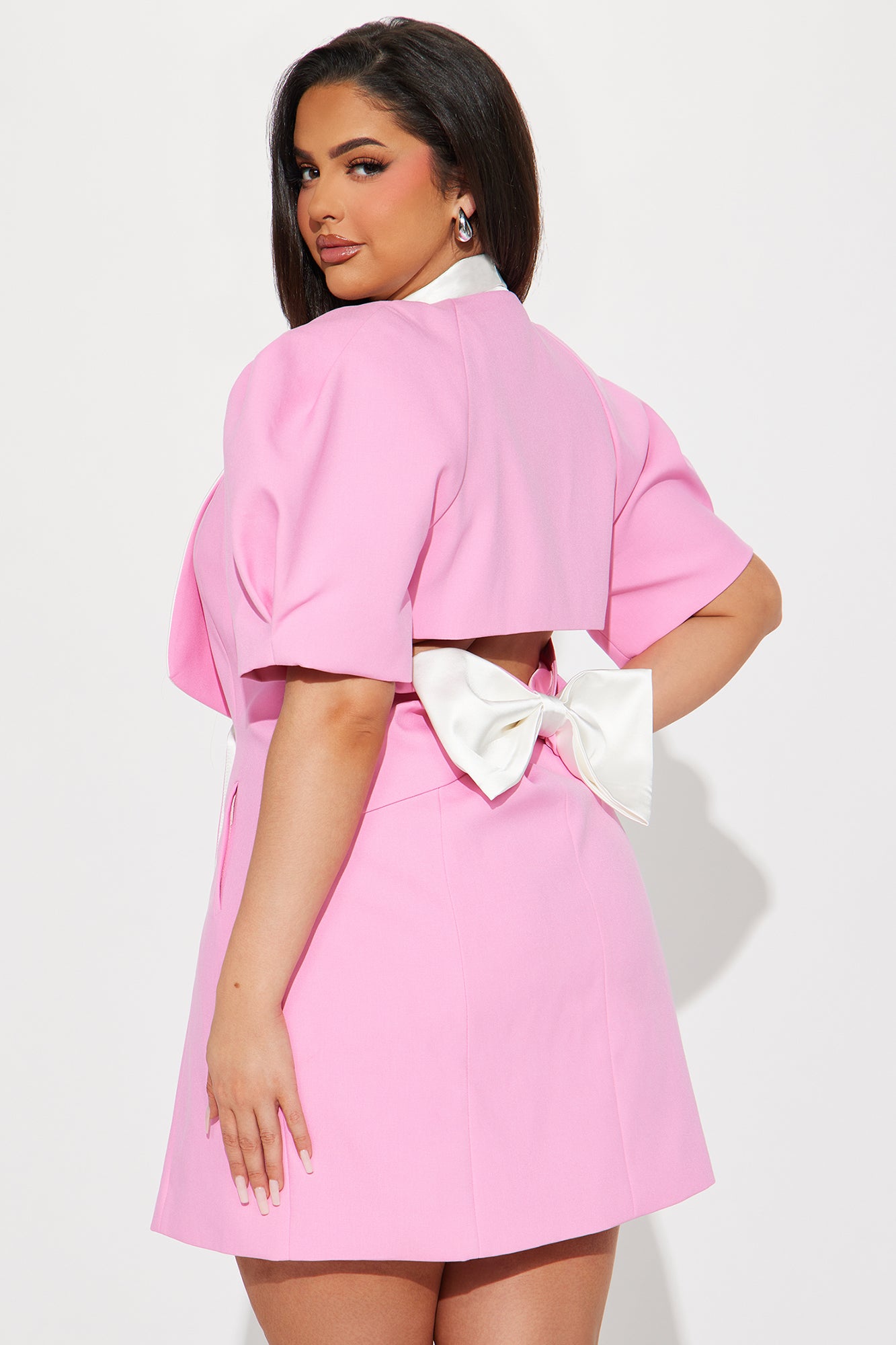 Audrey Blazer Mini Dress - Pink - Image 7