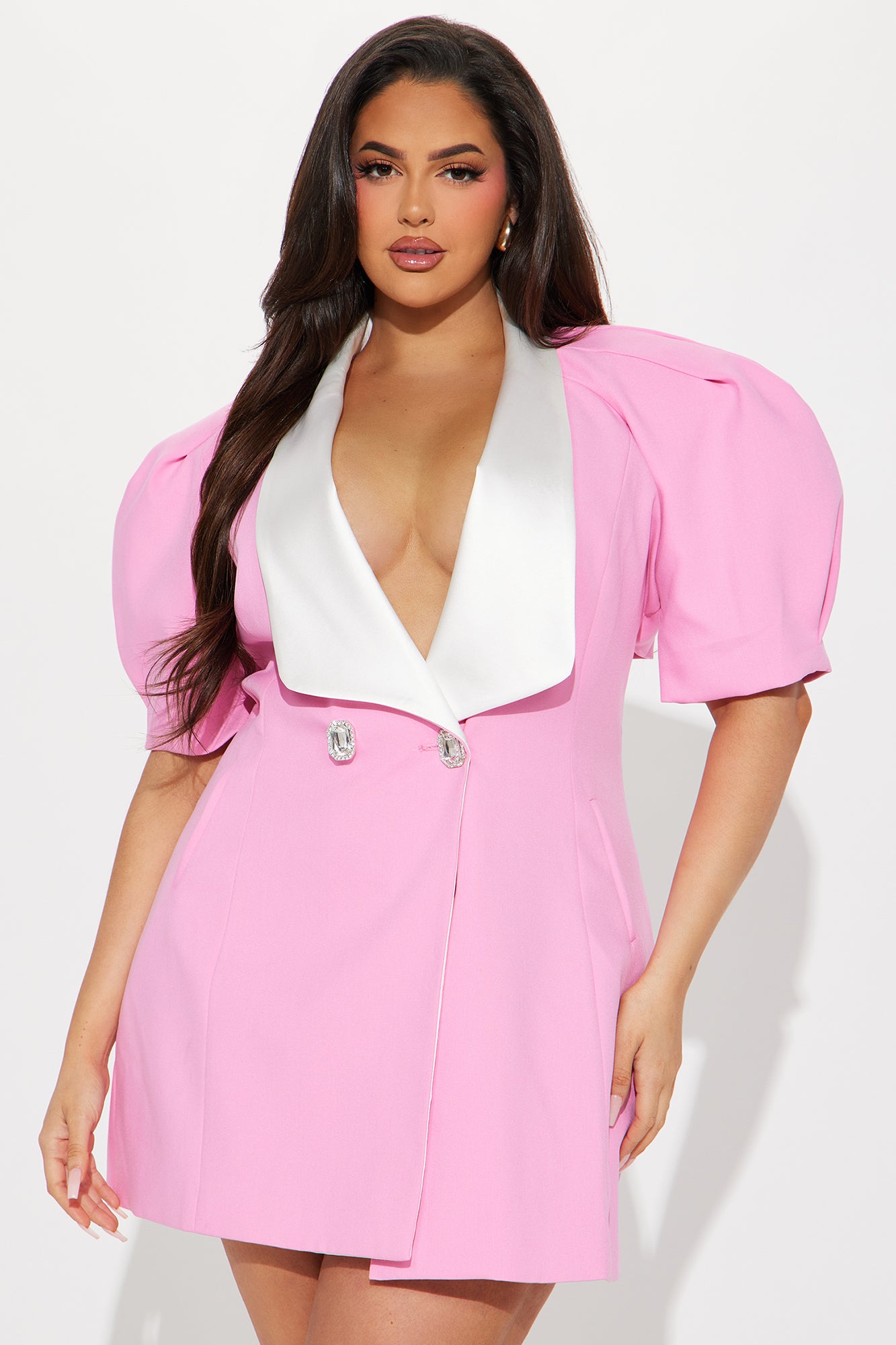 Audrey Blazer Mini Dress - Pink - Image 6
