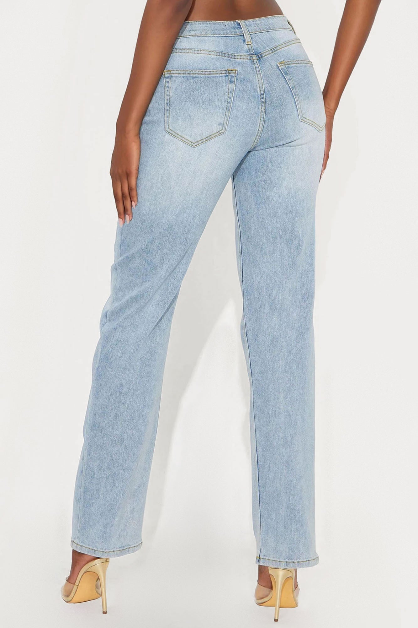 Tall Be Authentic Slouchy Stretch Straight Leg Jeans - Vintage Wash - Image 3
