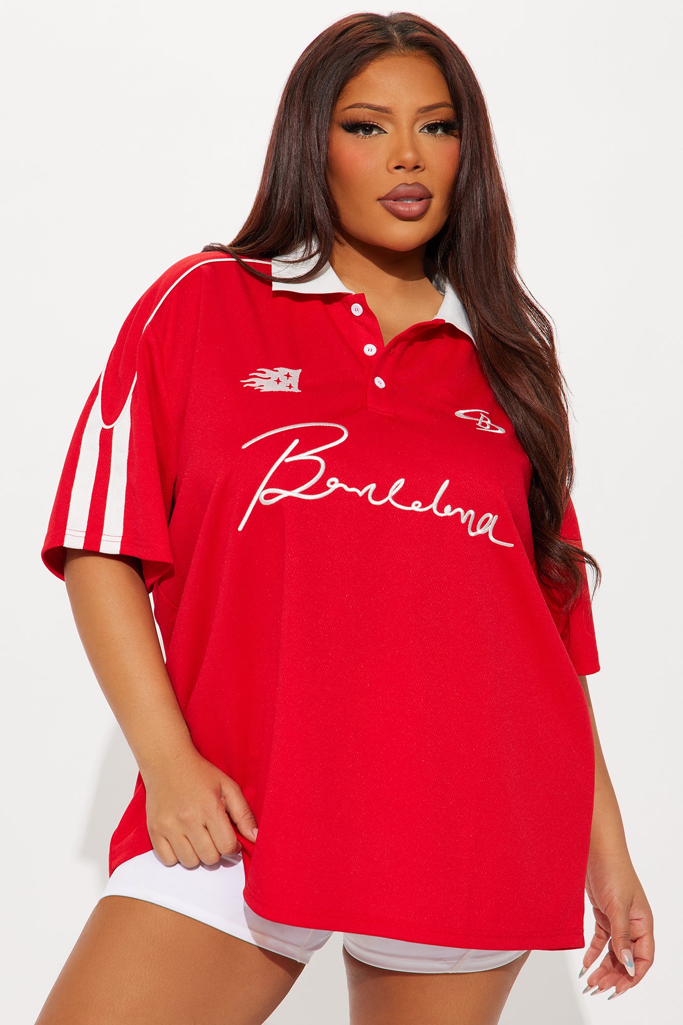 Time Of Season Polo Top - Red - Image 4
