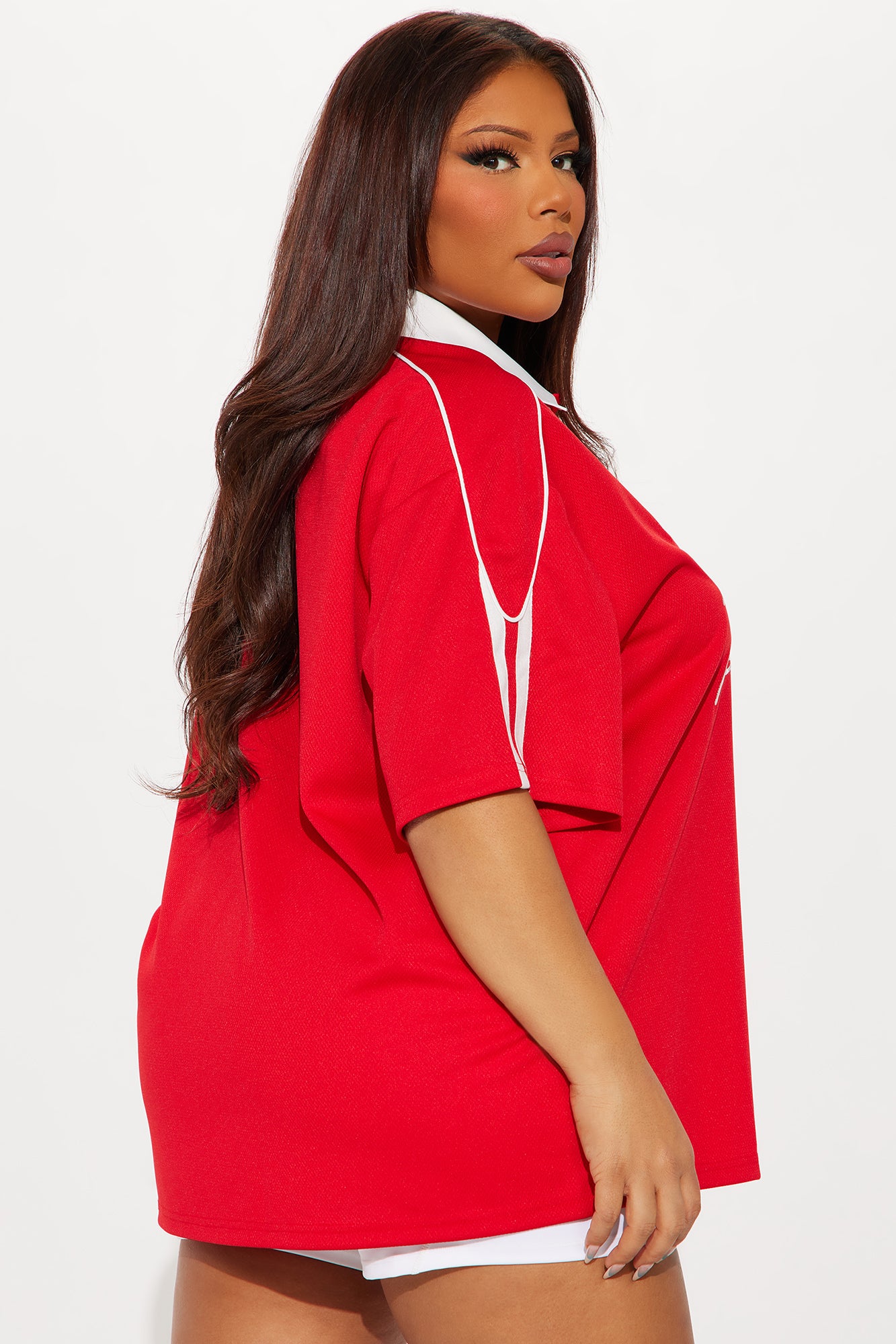 Time Of Season Polo Top - Red - Image 6