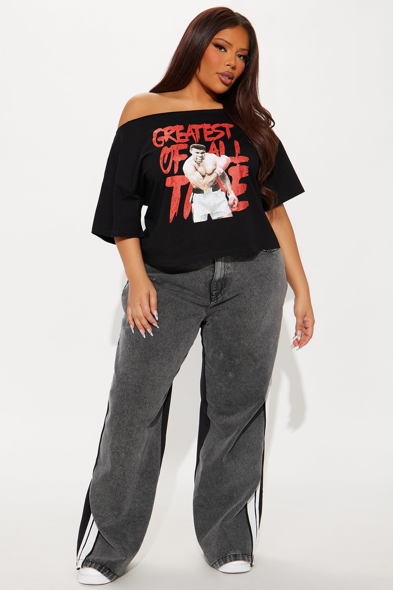 GOAT Ali Off Shoulder Top - Black - Image 6