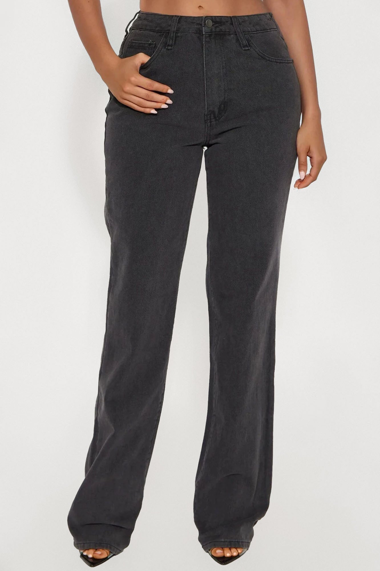 Tall Get It Straight Slouch Fit Jeans - Black - Image 7