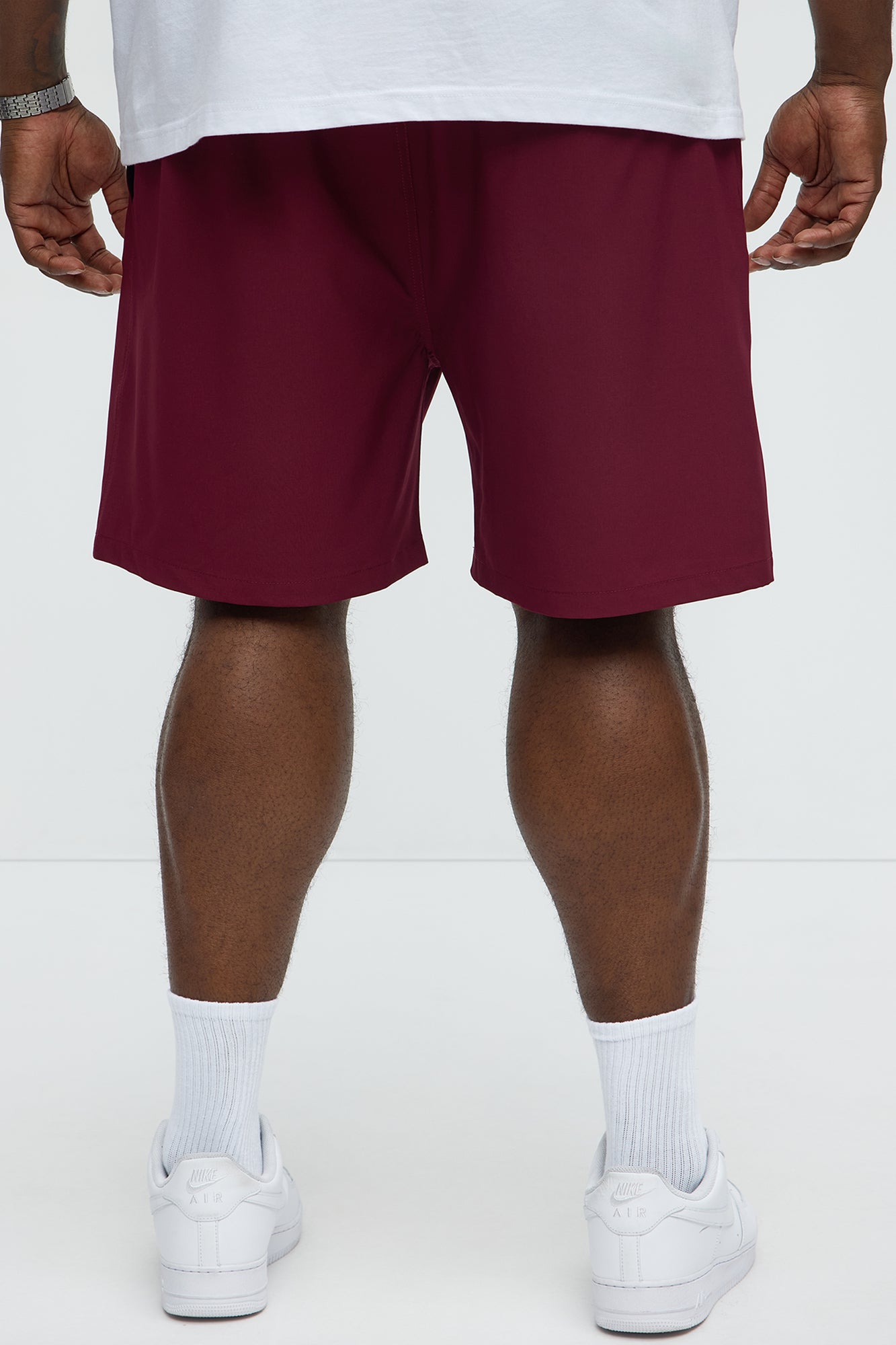 Bad Habits Relaxed Drawstring Shorts - Red - Image 12
