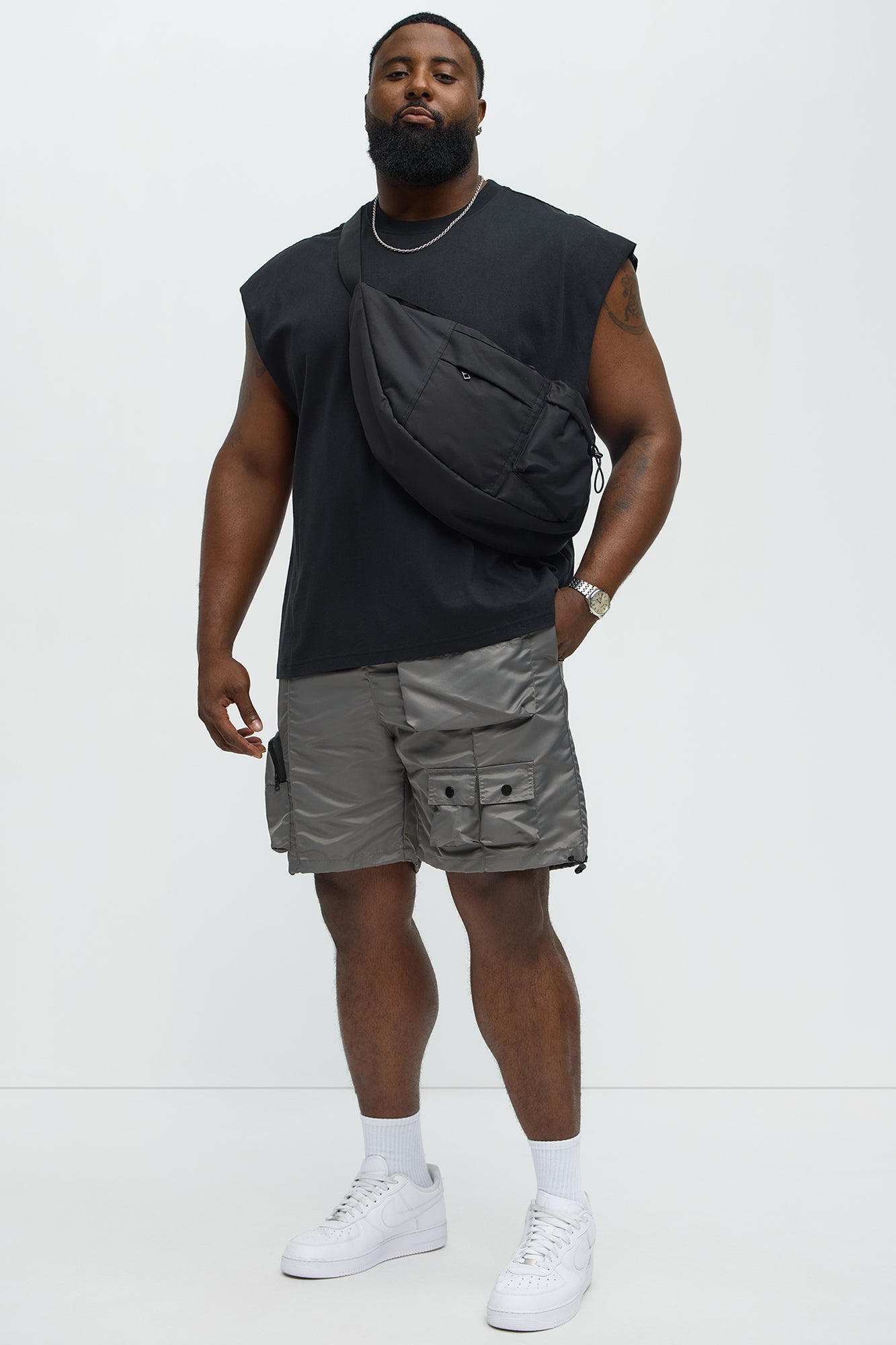 Called It Nylon Cargo Short - Grey - Image 6