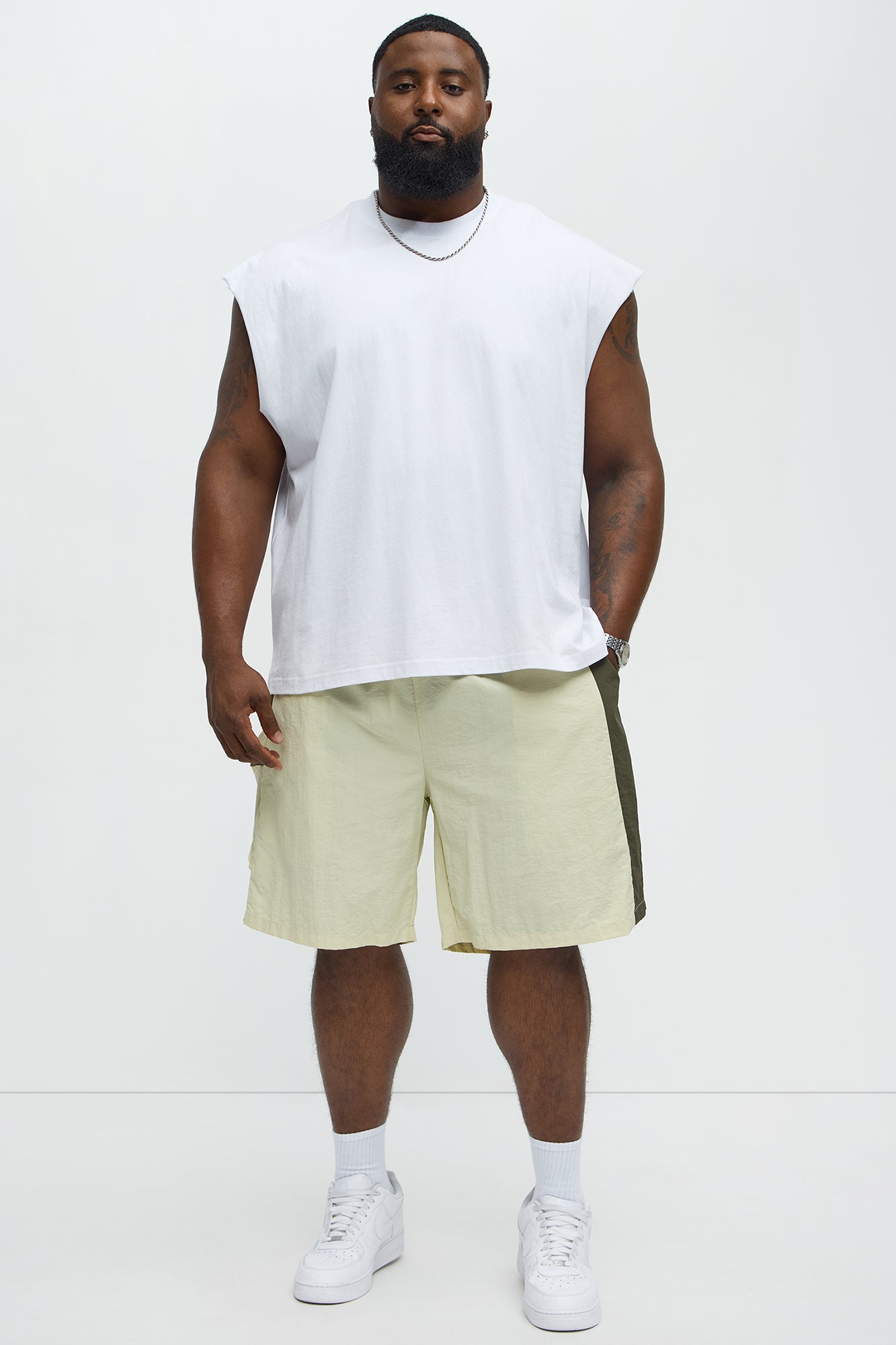 Side With Me Zipper Nylon Short - White/combo - Image 7